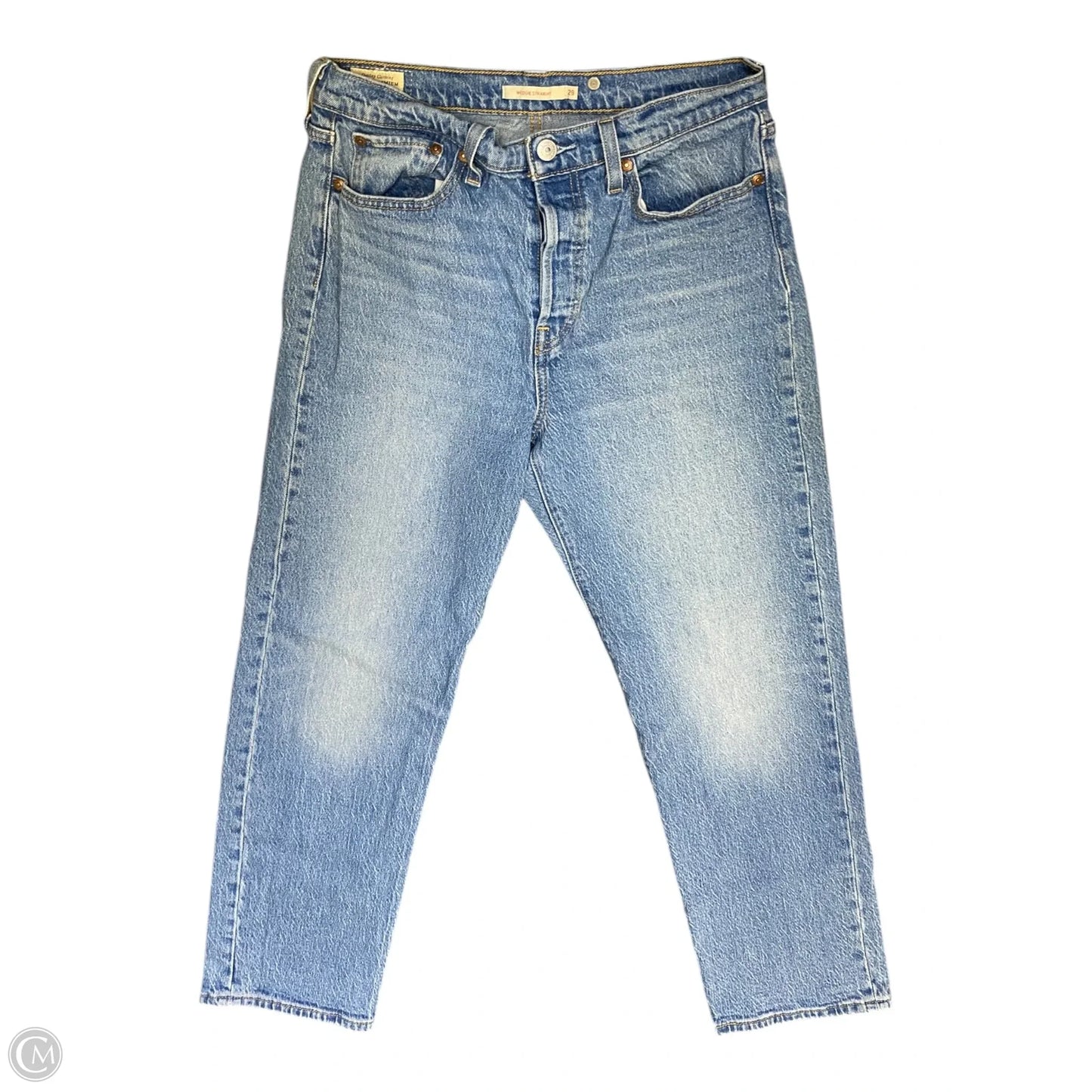 Jeans Straight By Levis In Blue Denim, Size: 8