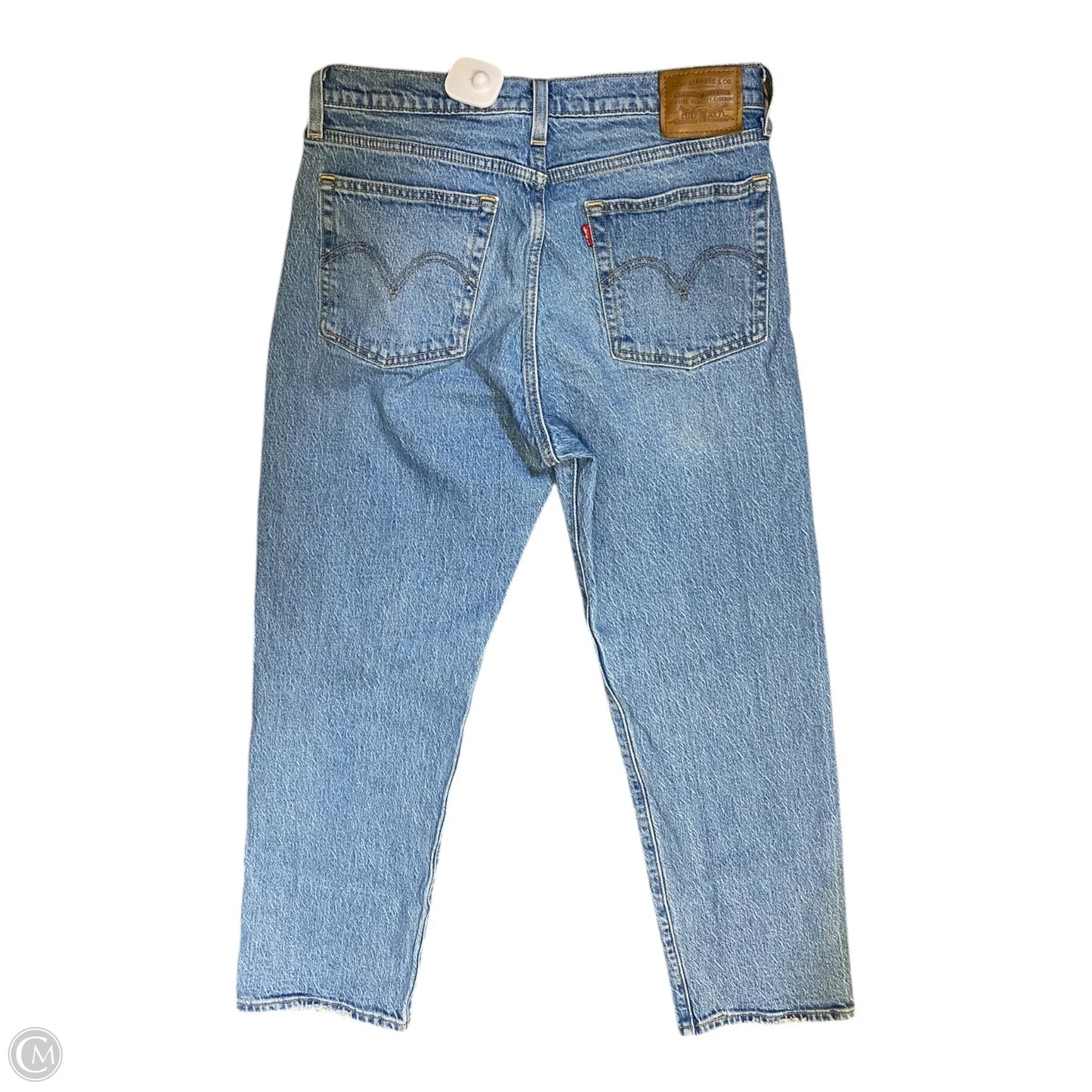 Jeans Straight By Levis In Blue Denim, Size: 8