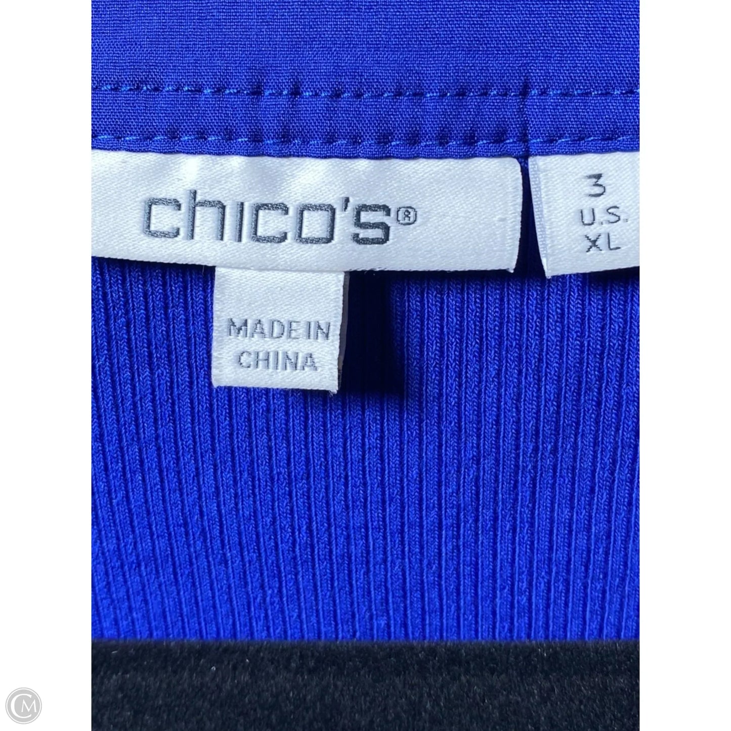 Top Short Sleeve By Chicos In Blue, Size: Xl