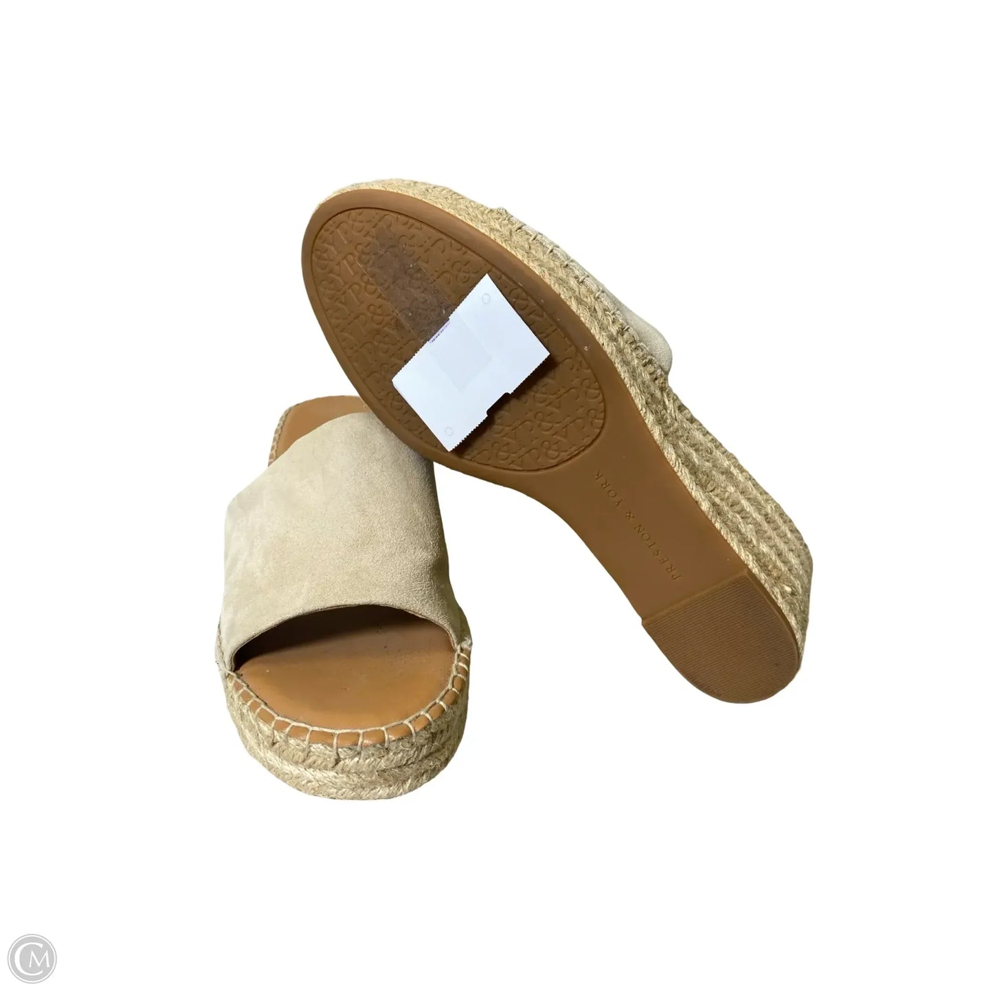 Shoes Heels Wedge By Preston And New York In Beige, Size: 9.5