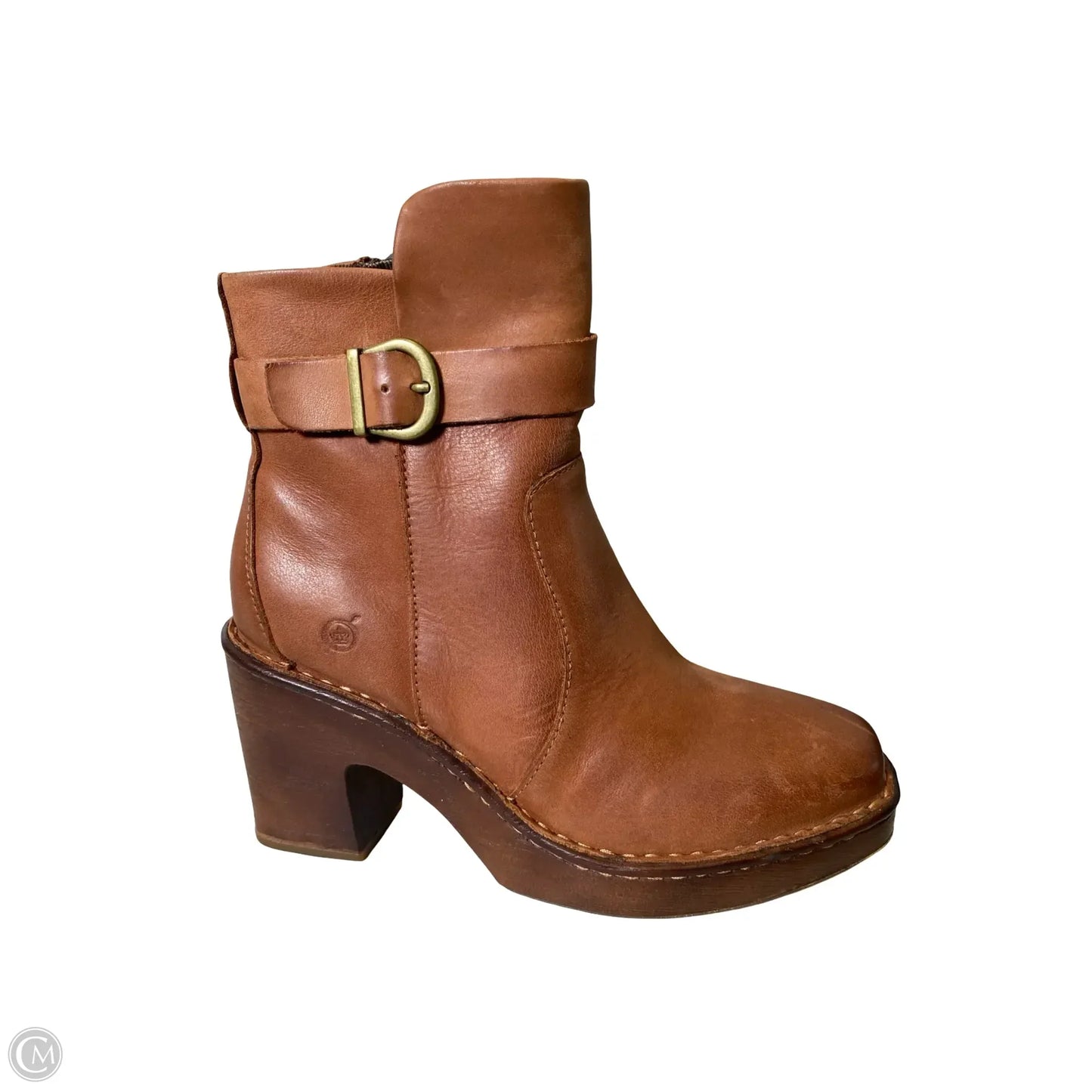 Boots Ankle Heels By Born In Brown, Size: 8