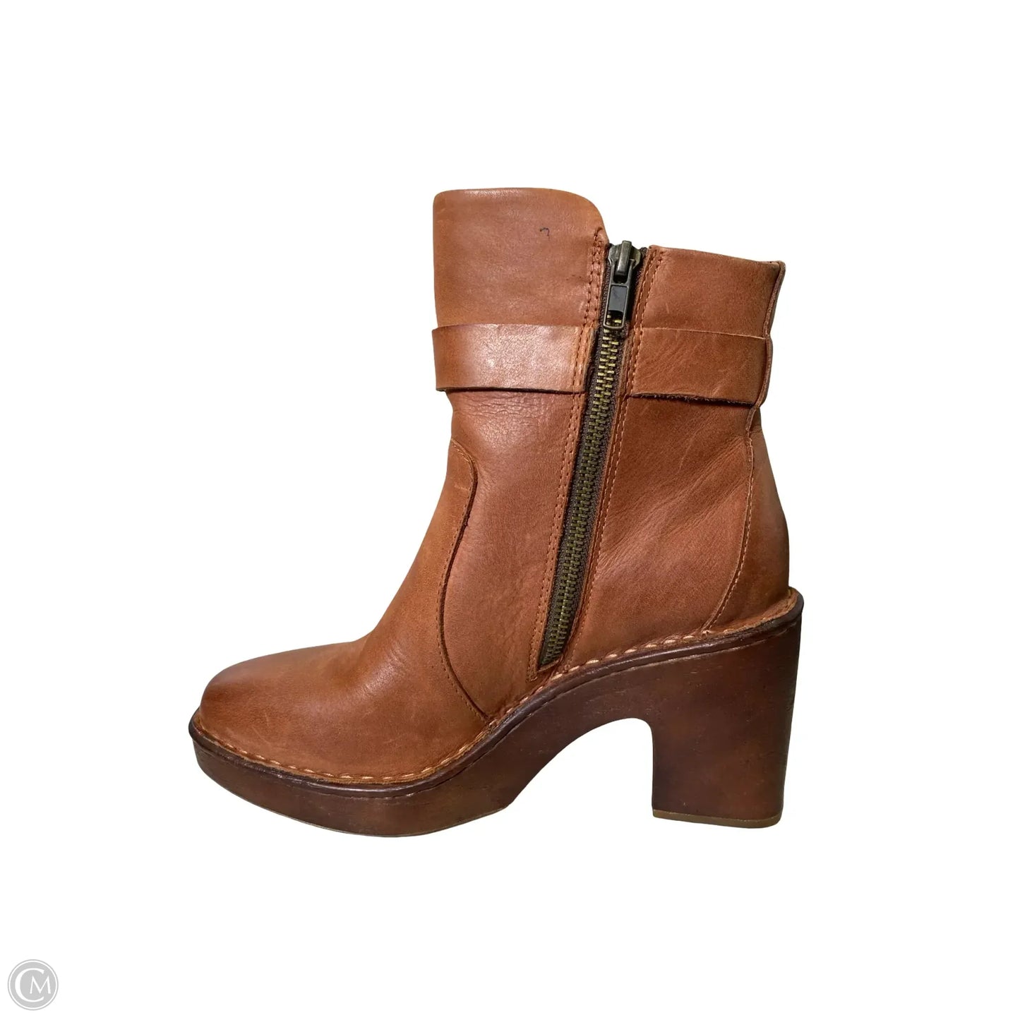 Boots Ankle Heels By Born In Brown, Size: 8