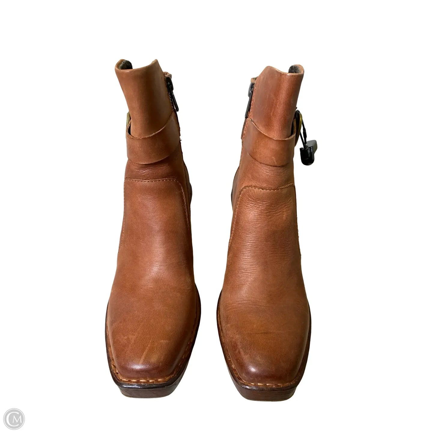 Boots Ankle Heels By Born In Brown, Size: 8