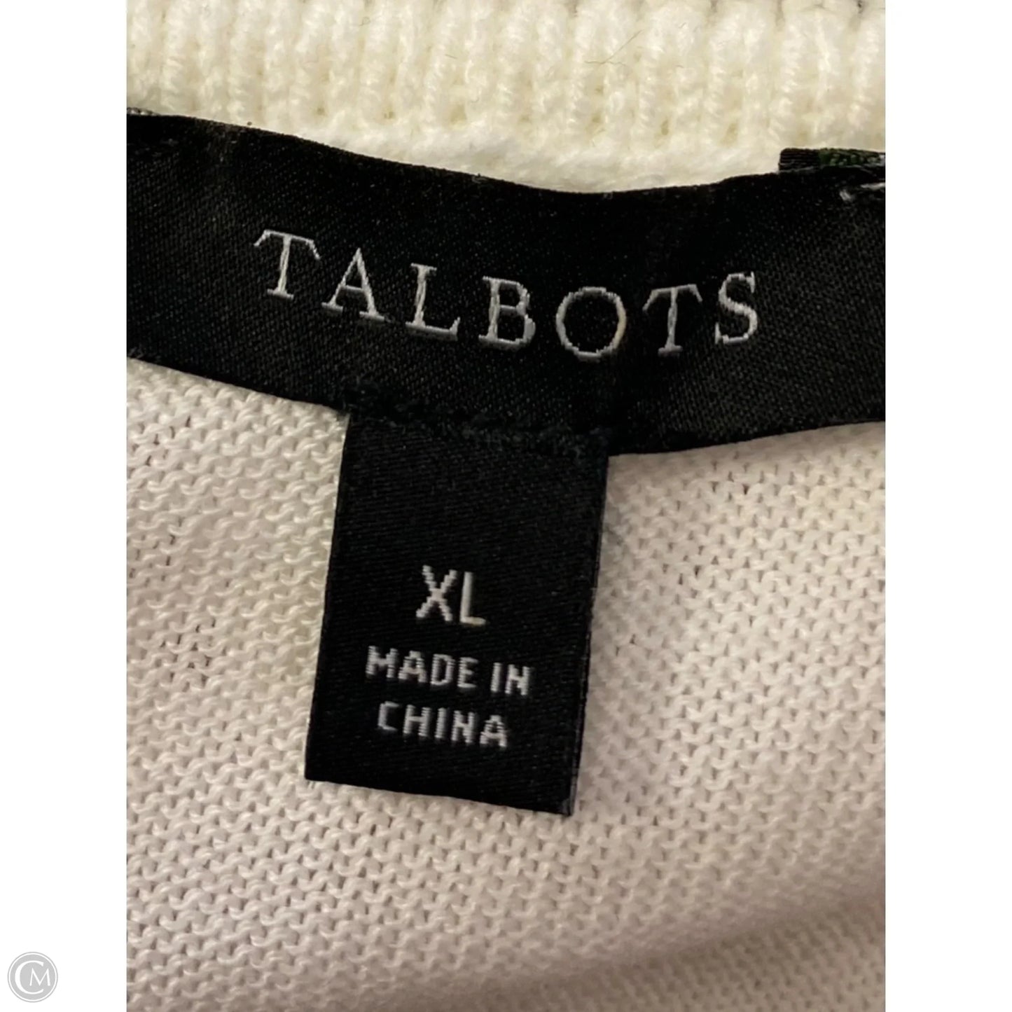 Top Short Sleeve By Talbots In White, Size: Xl