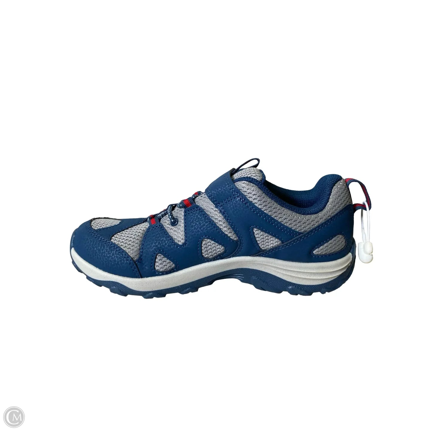 Shoes Hiking By Merrell In Blue & Grey, Size: 6