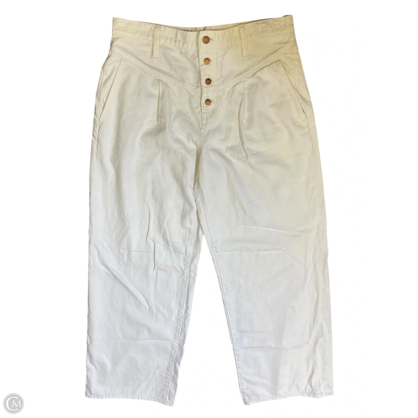Jeans Wide Leg By Madewell In Cream, Size: 12