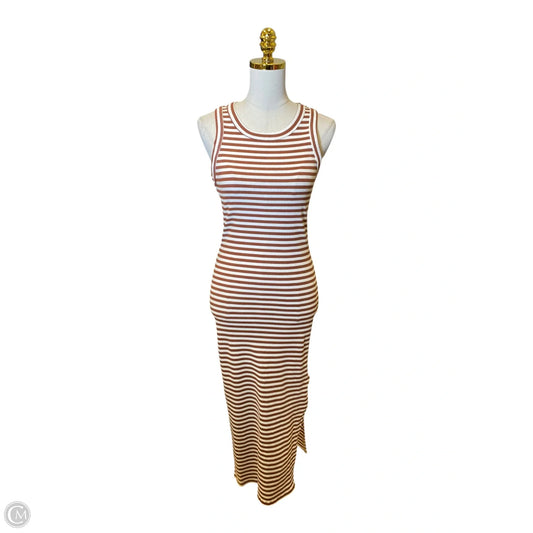 Dress Casual Maxi By Hyfve In Brown & White, Size: M