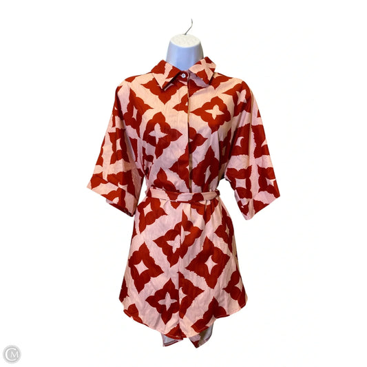 Romper By Clothes Mentor In Pink & Red, Size: S