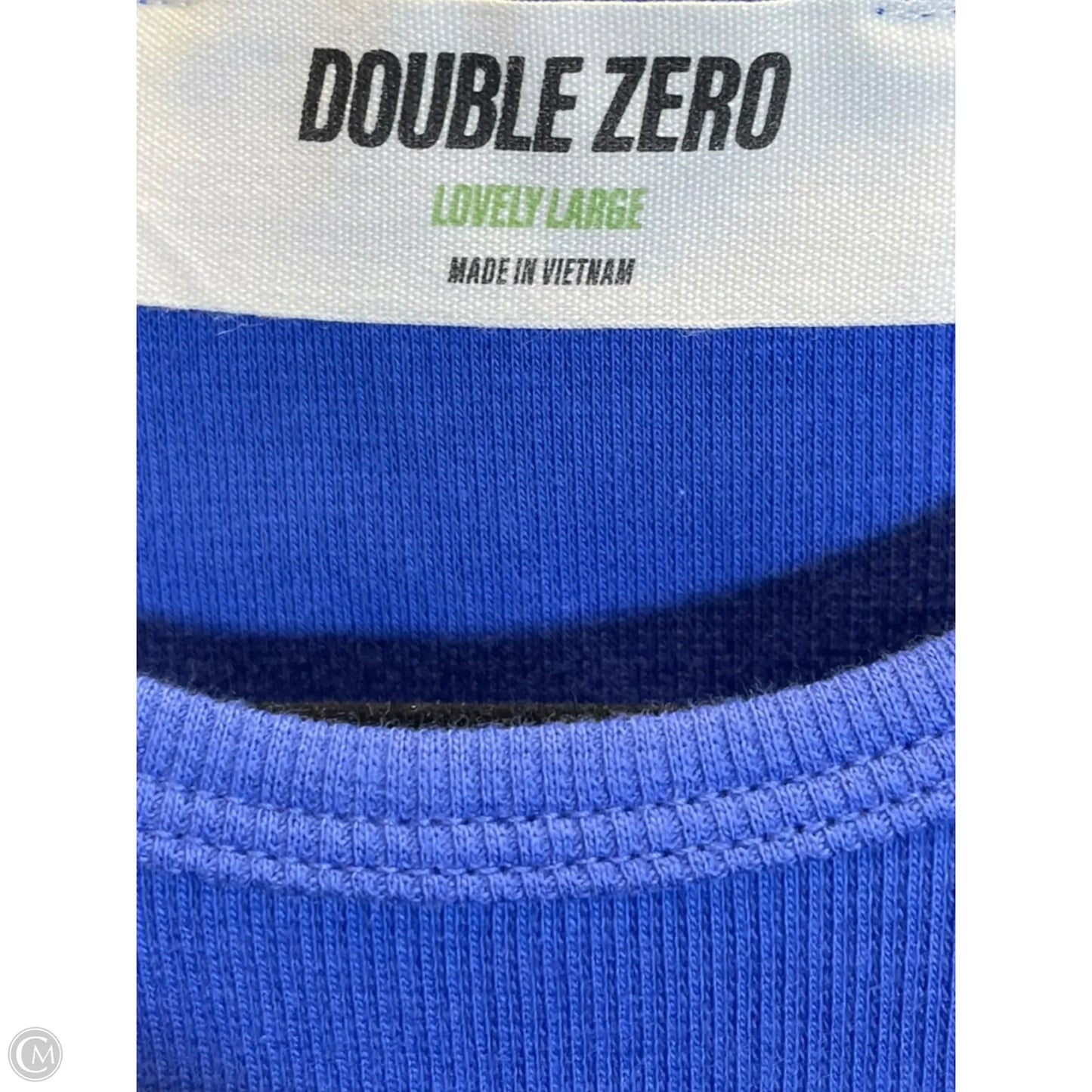 Top 2pc Sleeveless By Double Zero In Blue, Size: L