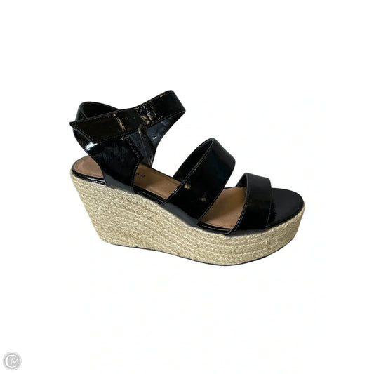 Shoes Heels Wedge By Michael Antonio In Black & Tan, Size: 6.5