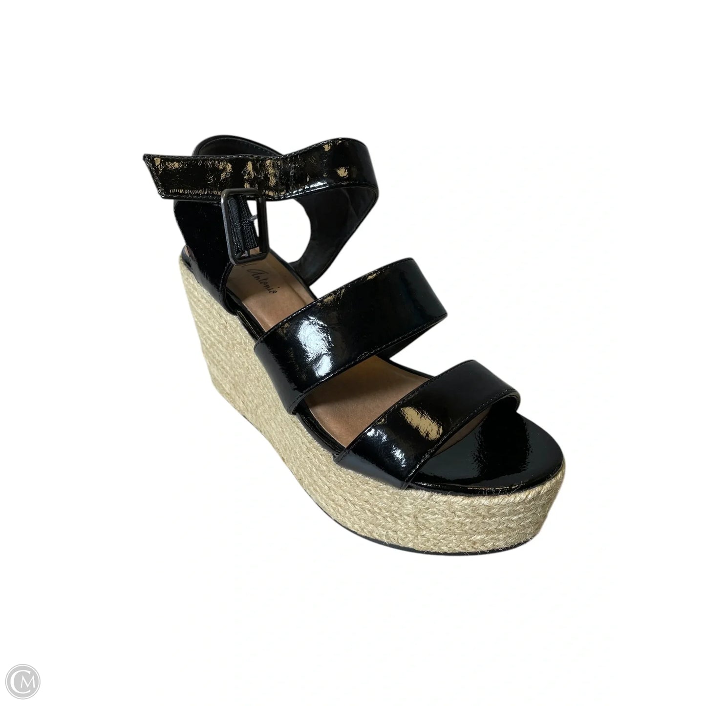 Shoes Heels Wedge By Michael Antonio In Black & Tan, Size: 6.5