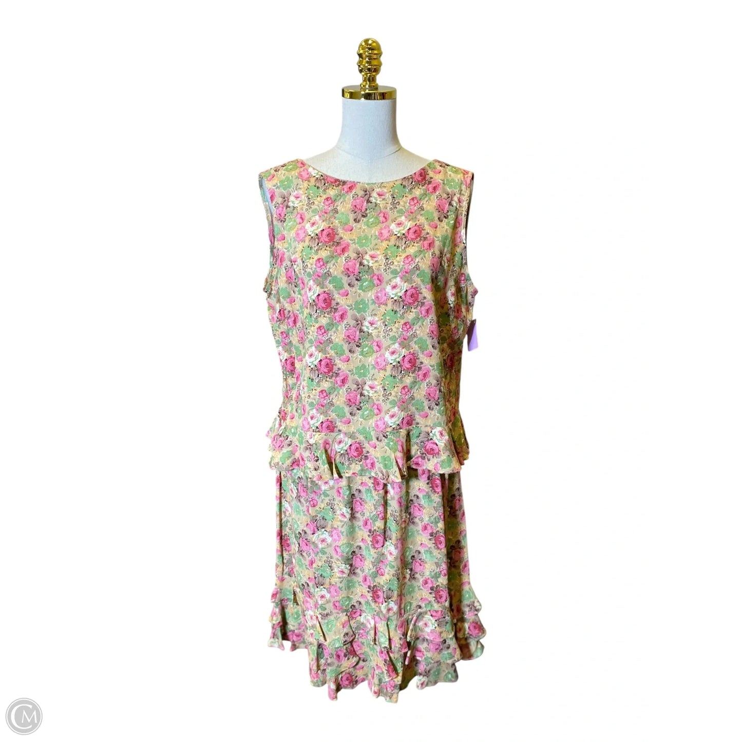 Top 2pc Sleeveless By Clothes Mentor In Floral Print, Size: L