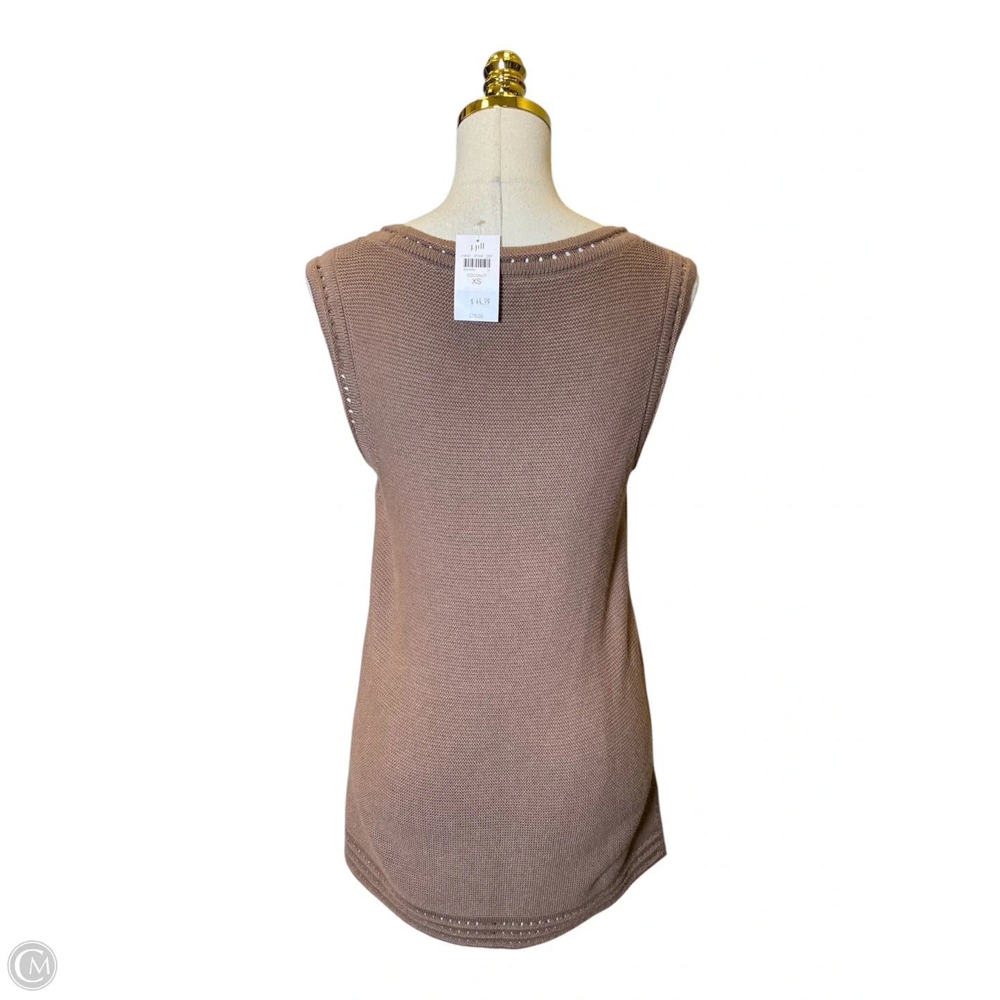 Top Sleeveless By J. Jill In Brown, Size: Xs