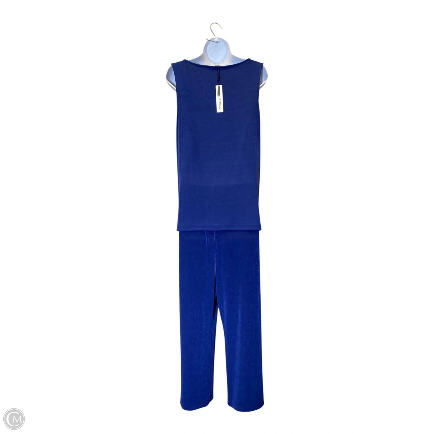 Top 2pc Sleeveless By Chicos In Blue, Size: M