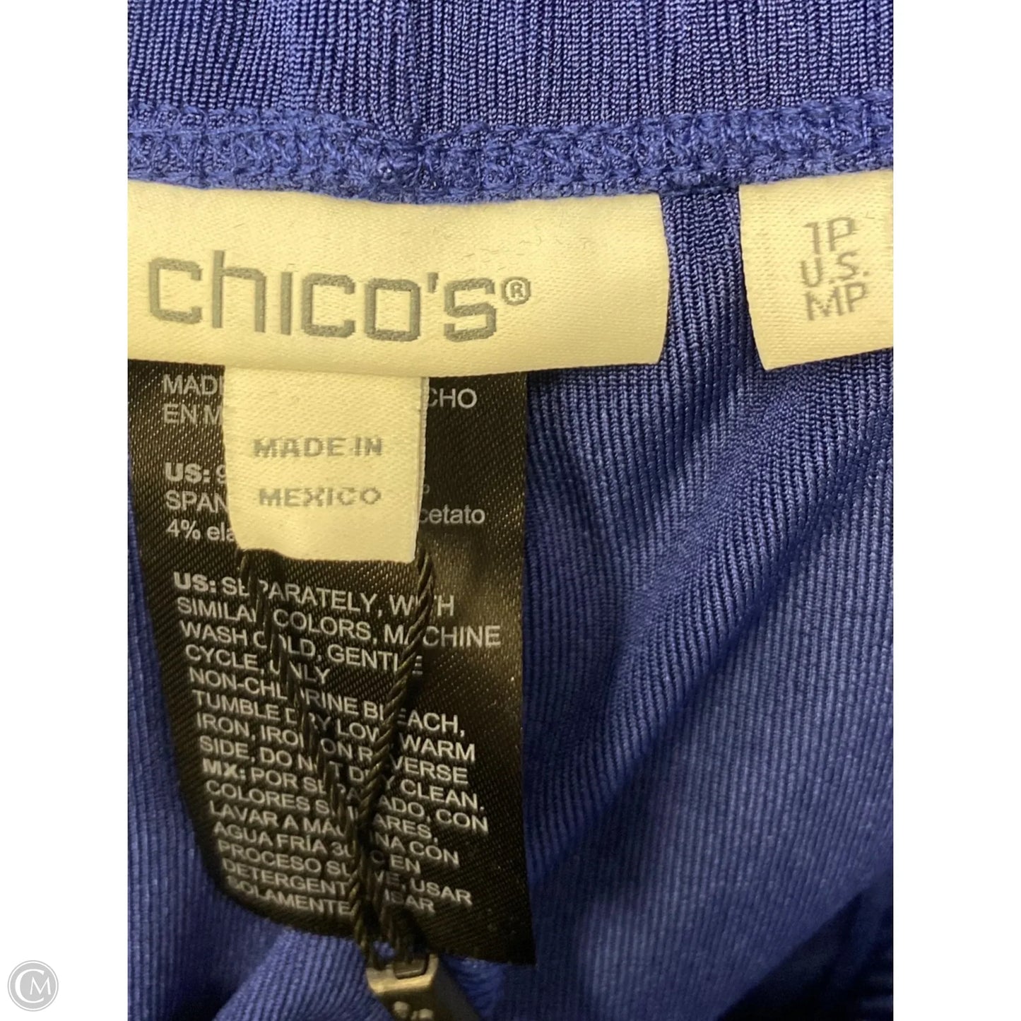 Top 2pc Sleeveless By Chicos In Blue, Size: M