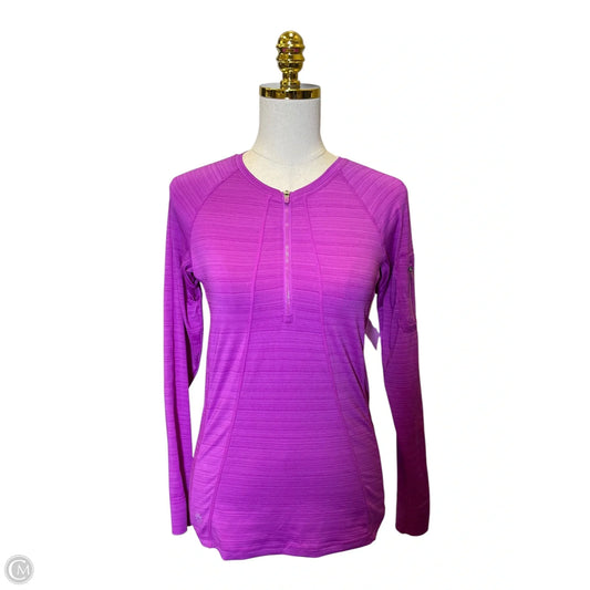 Athletic Top Long Sleeve Collar By Athleta In Purple, Size: S