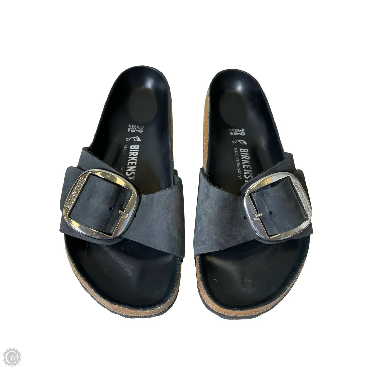 Sandals Flats By Birkenstock In Black, Size: 8