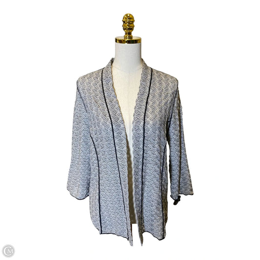 Cardigan By Chicos In Black & White, Size: L