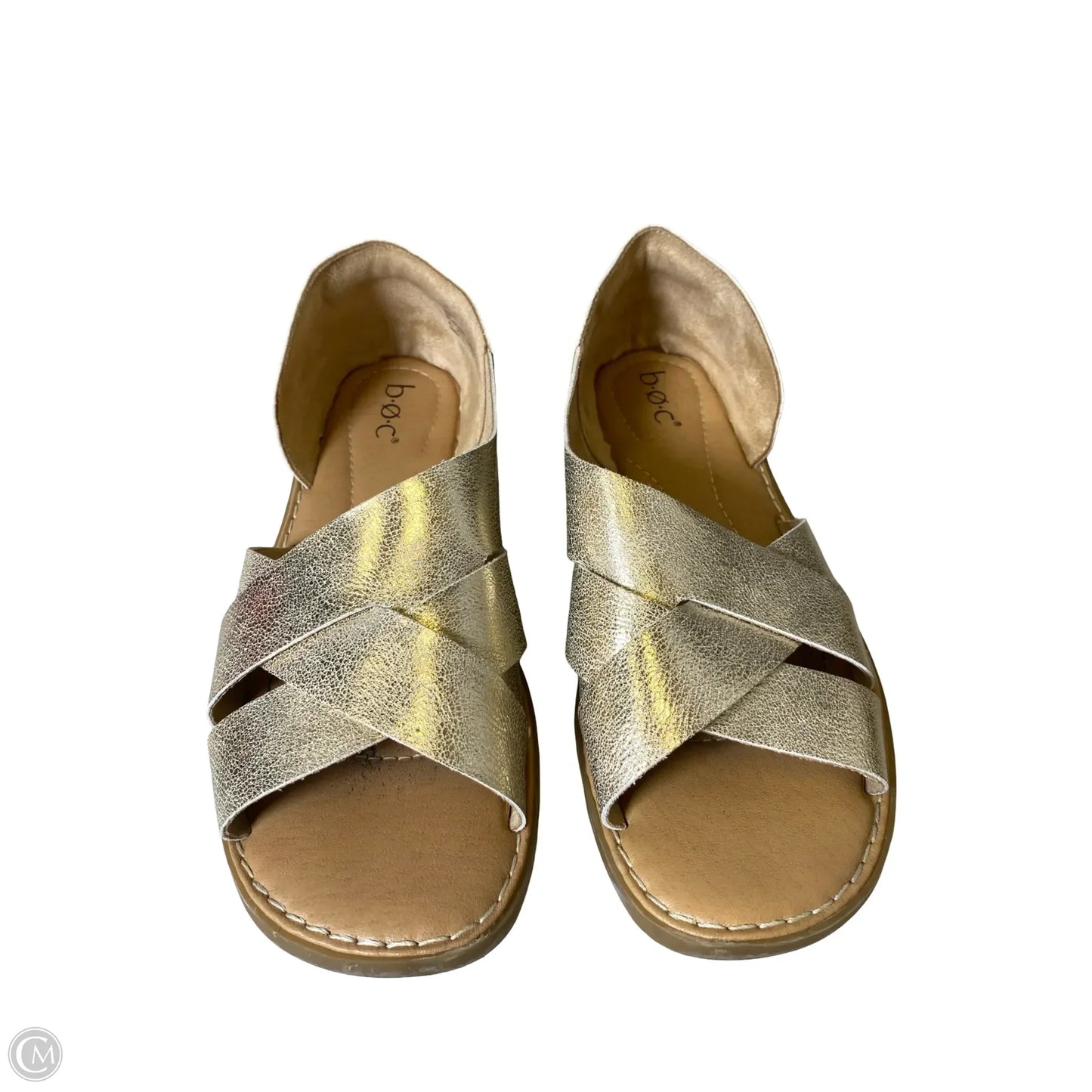 Shoes Flats By Boc In Gold, Size: 8