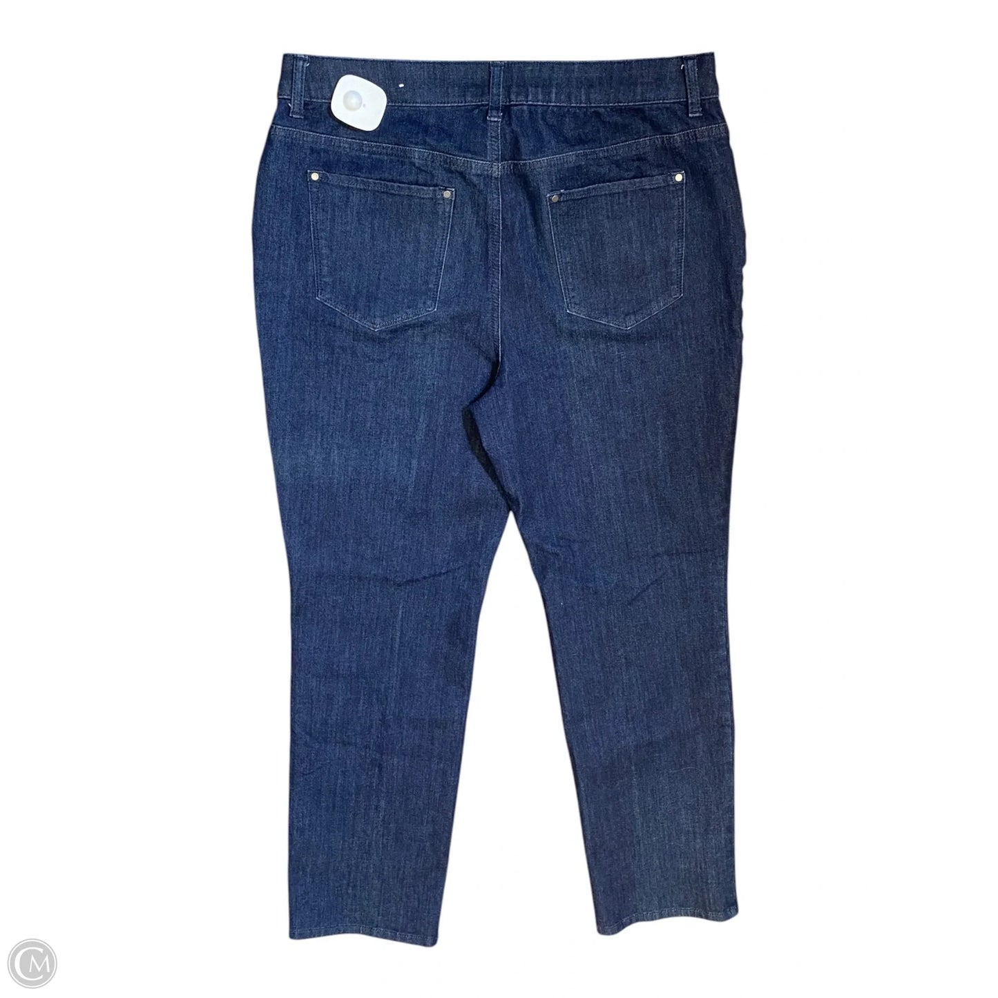 Jeans Straight By Chicos In Blue Denim, Size: 8