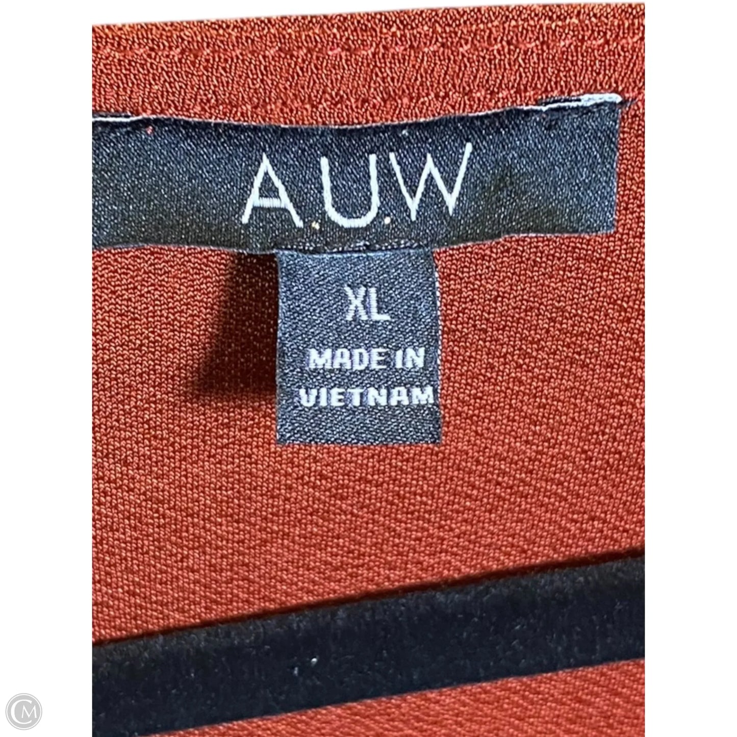 Top Short Sleeve By Auw In Orange, Size: Xl