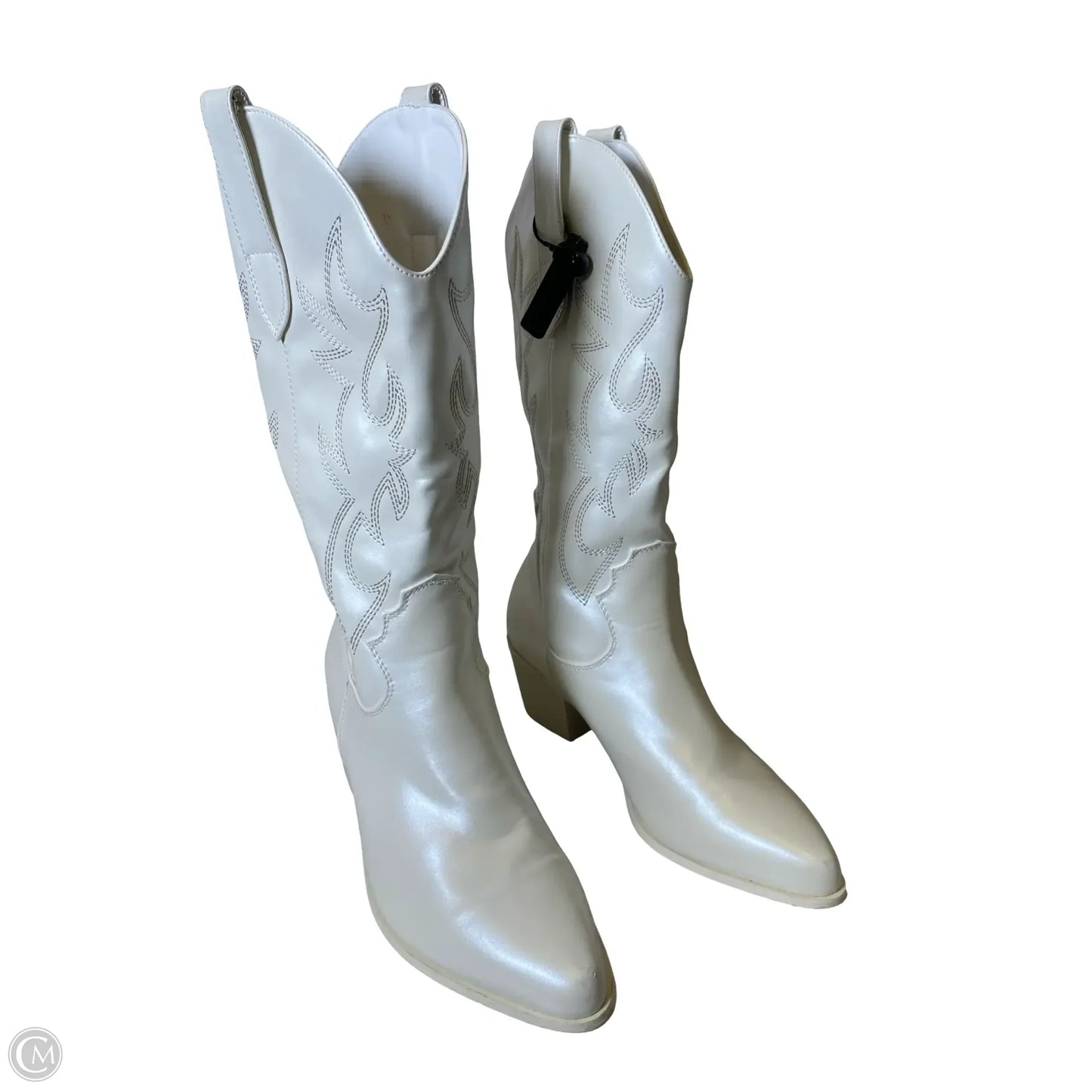 Boots Western By Clothes Mentor In Cream, Size: 9