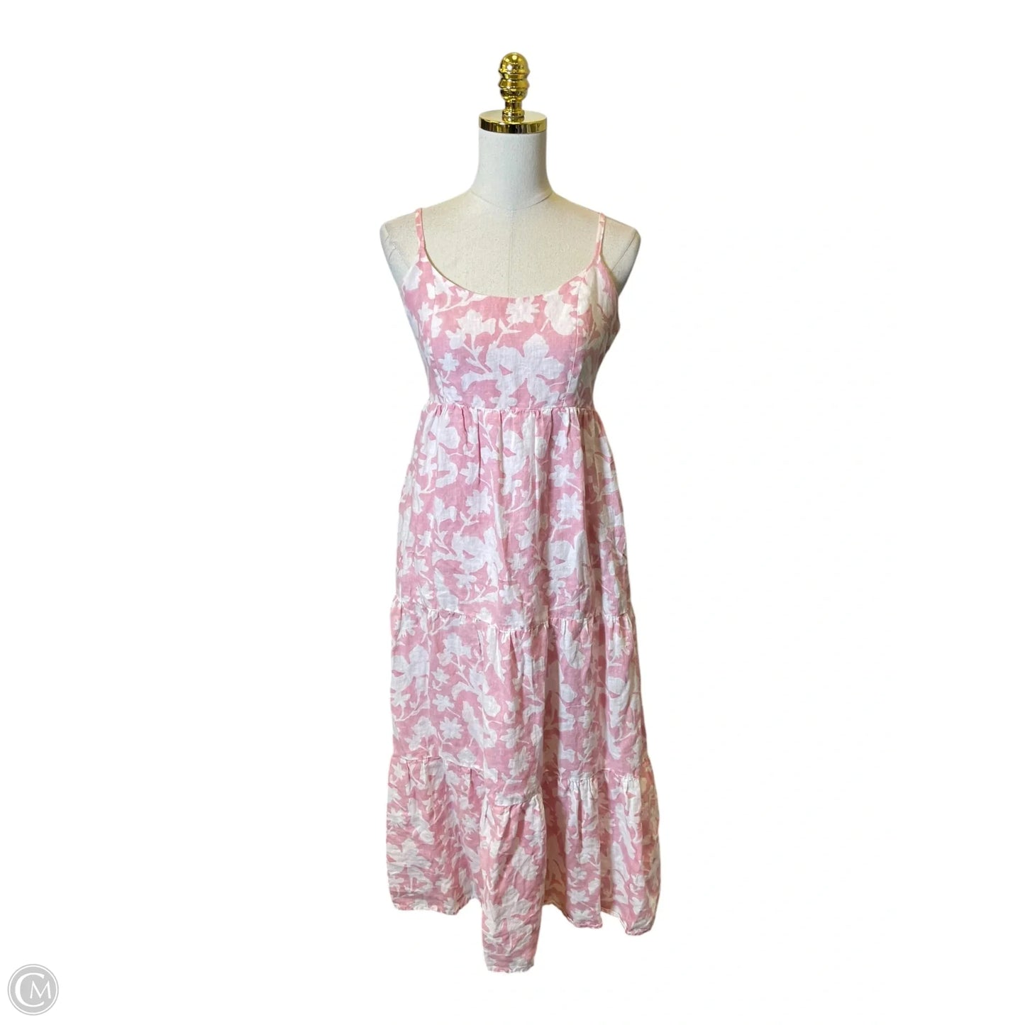 Dress Casual Midi By Roller Rabbit In Pink & White, Size: S