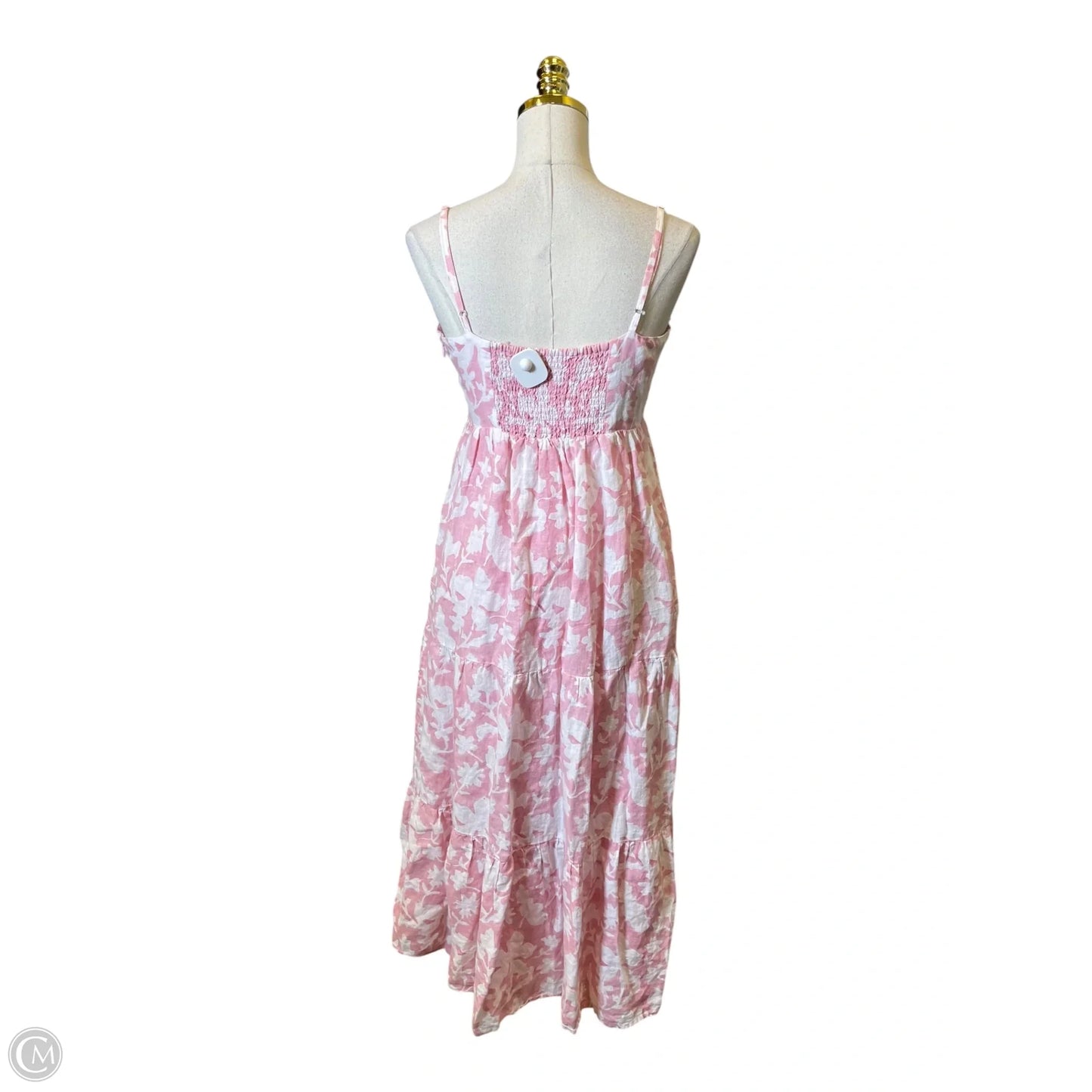 Dress Casual Midi By Roller Rabbit In Pink & White, Size: S