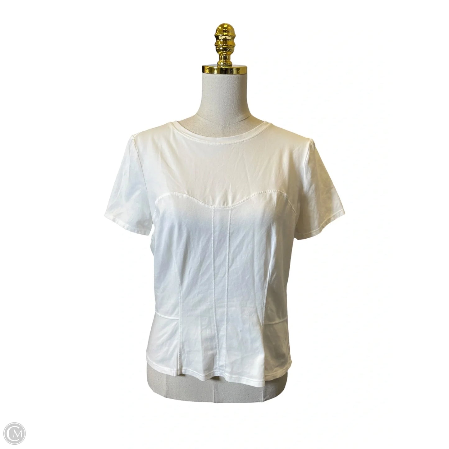 Top Short Sleeve By White House Black Market In White, Size: L