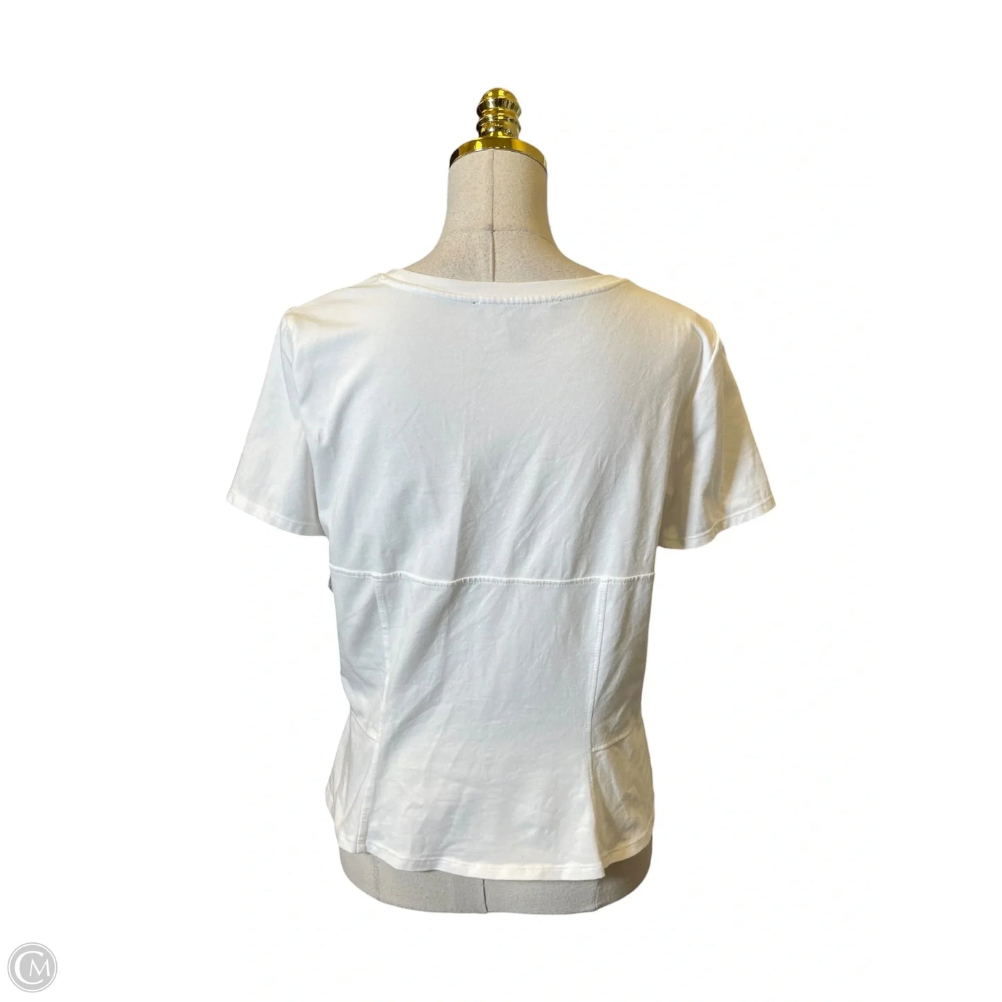 Top Short Sleeve By White House Black Market In White, Size: L