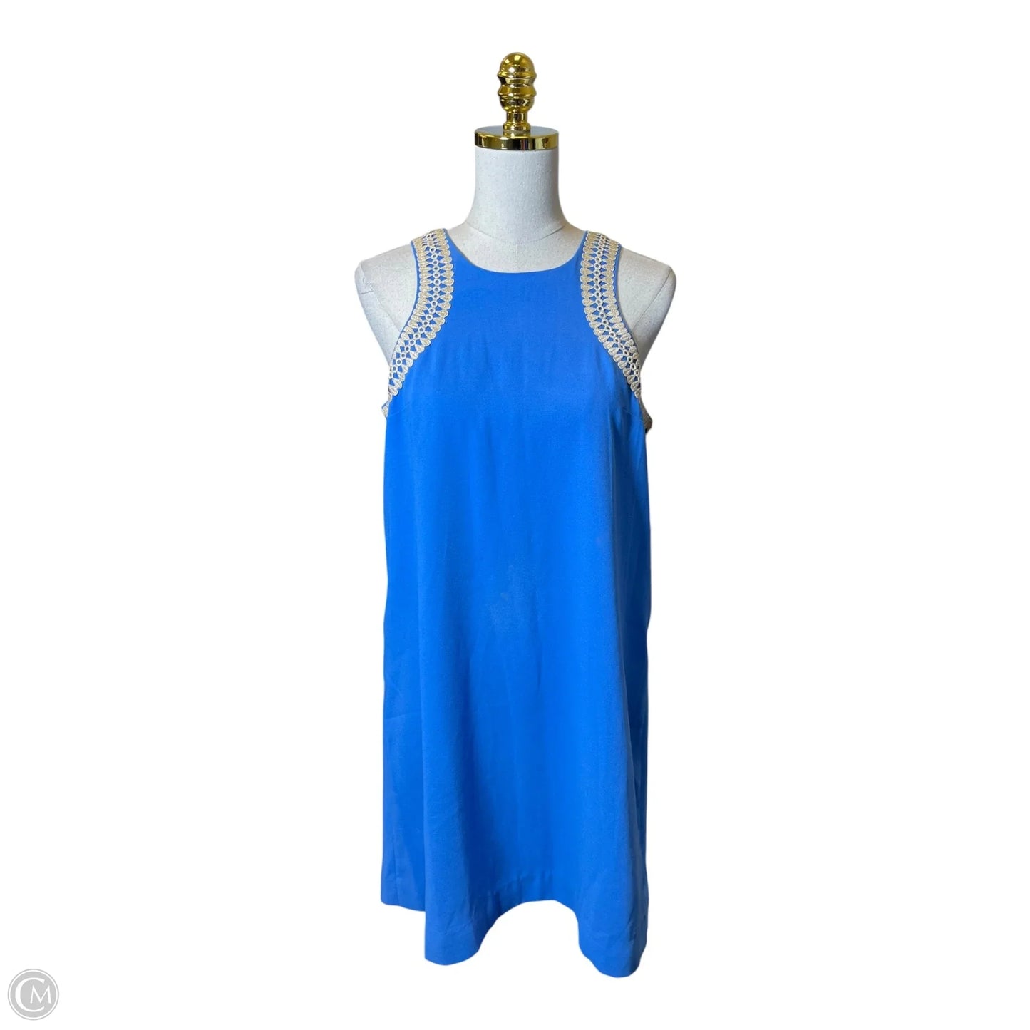 Dress Designer By Lilly Pulitzer In Blue & Gold, Size: S