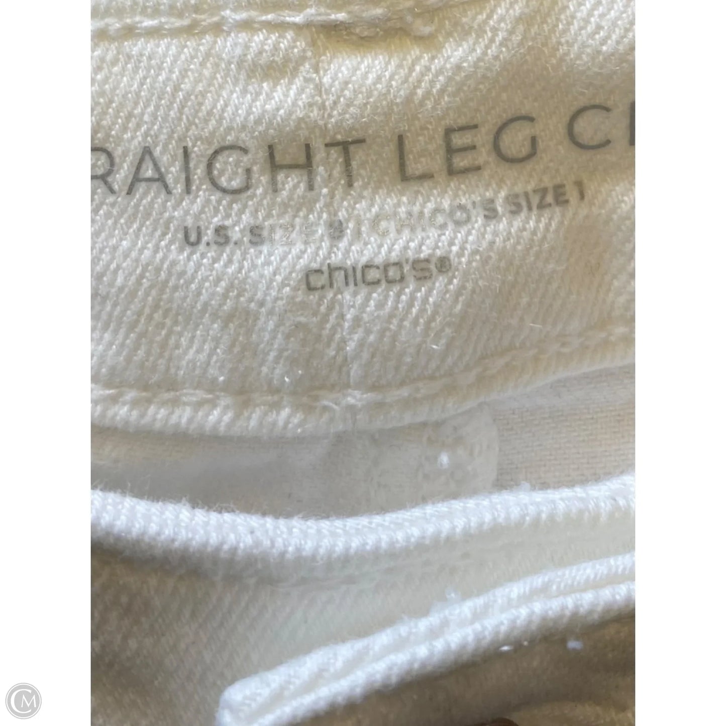 Jeans Cropped By Chicos In White, Size: 8