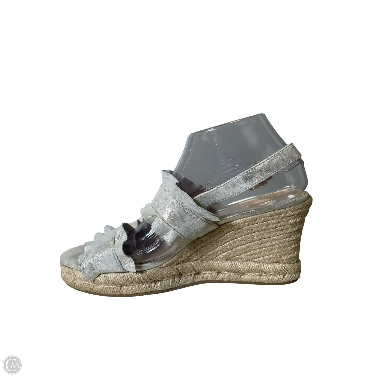 Sandals Heels Wedge By Jack Rogers In Silver, Size: 10