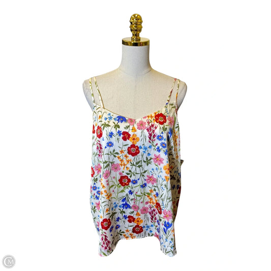 Top Sleeveless By Skies Are Blue In Floral Print, Size: Xl