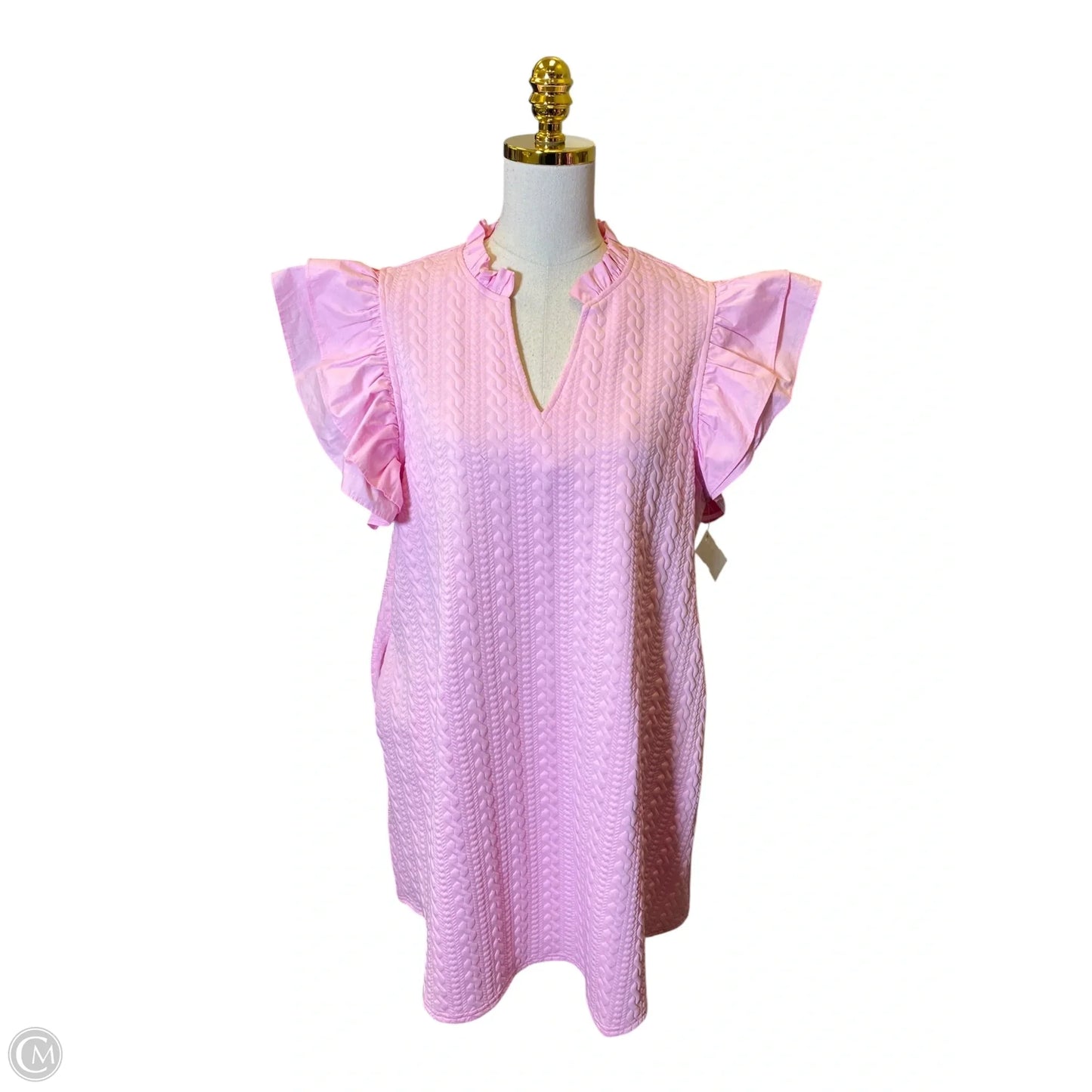 Dress Casual Midi By Fantastic Fawn In Pink, Size: L