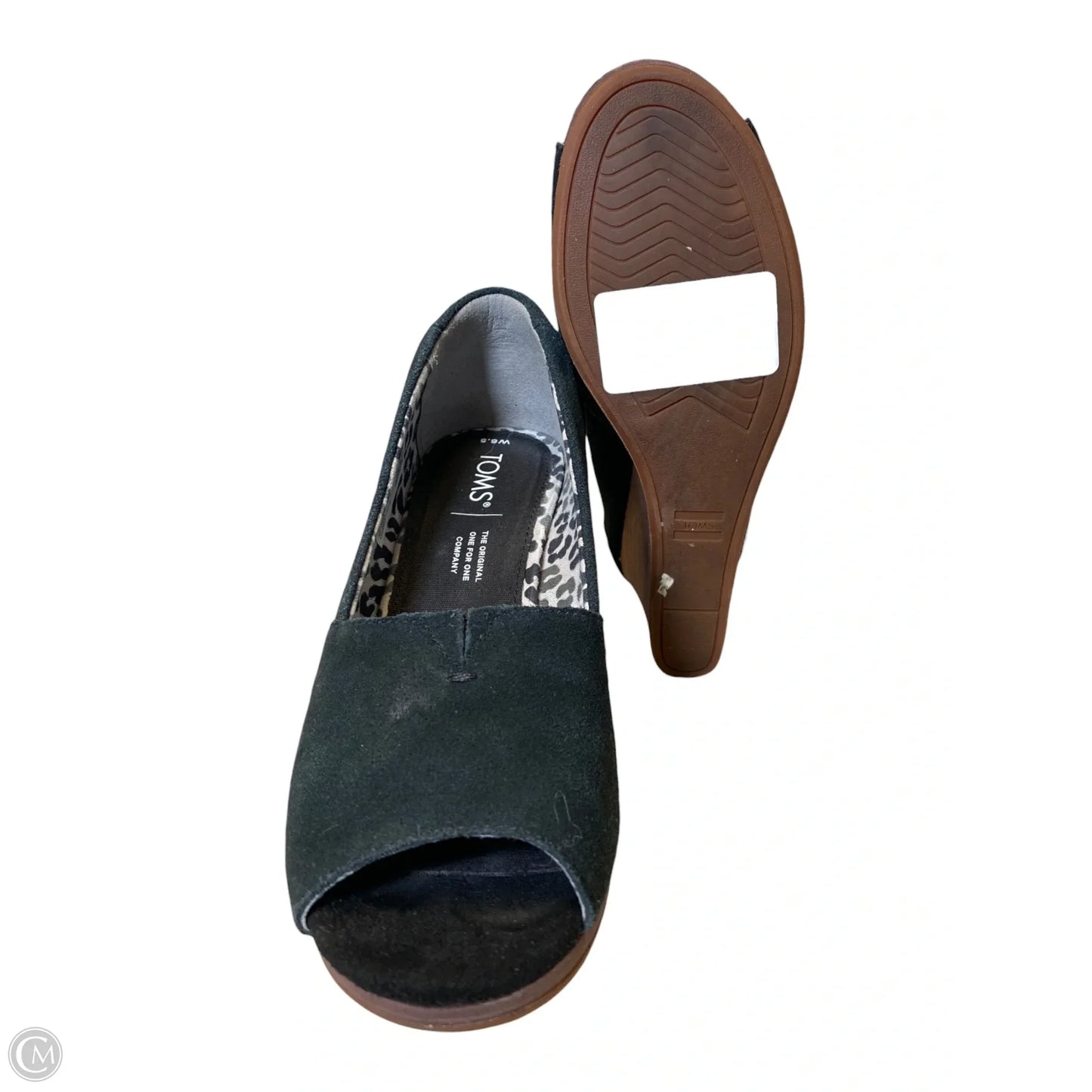 Shoes Heels Wedge By Toms In Black, Size: 6.5