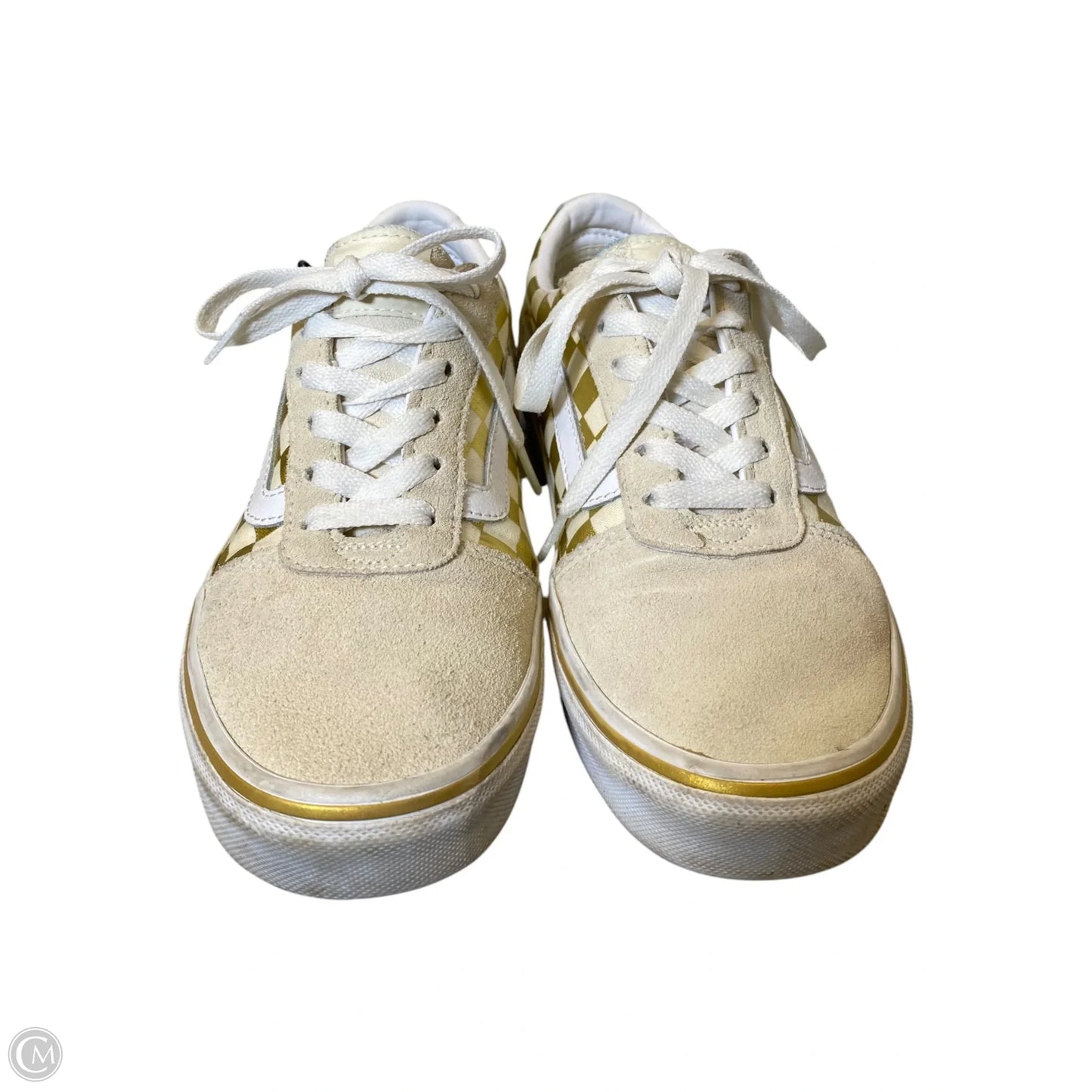 Shoes Flats By Vans In Gold & Tan, Size: 6.5