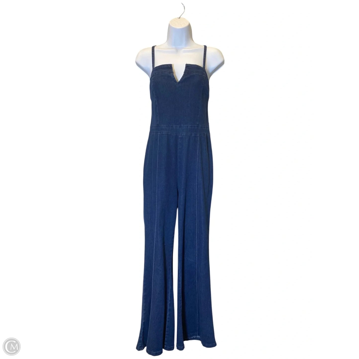 Jumpsuit By Clothes Mentor In Blue Denim, Size: M