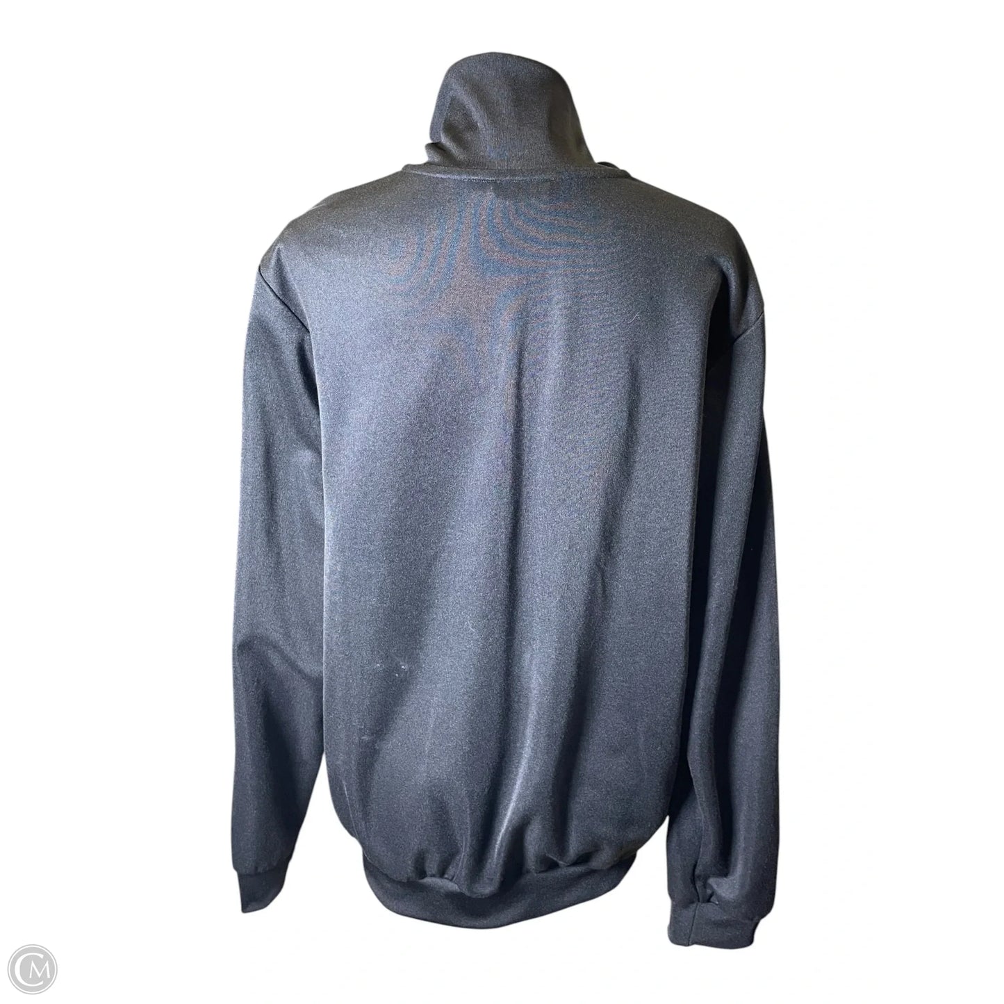Athletic Jacket By Adidas In Black & White, Size: L