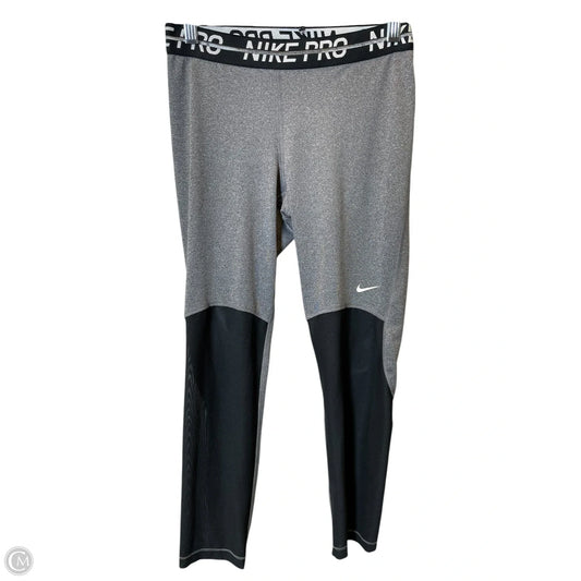Athletic Leggings By Nike In Black & Grey, Size: S