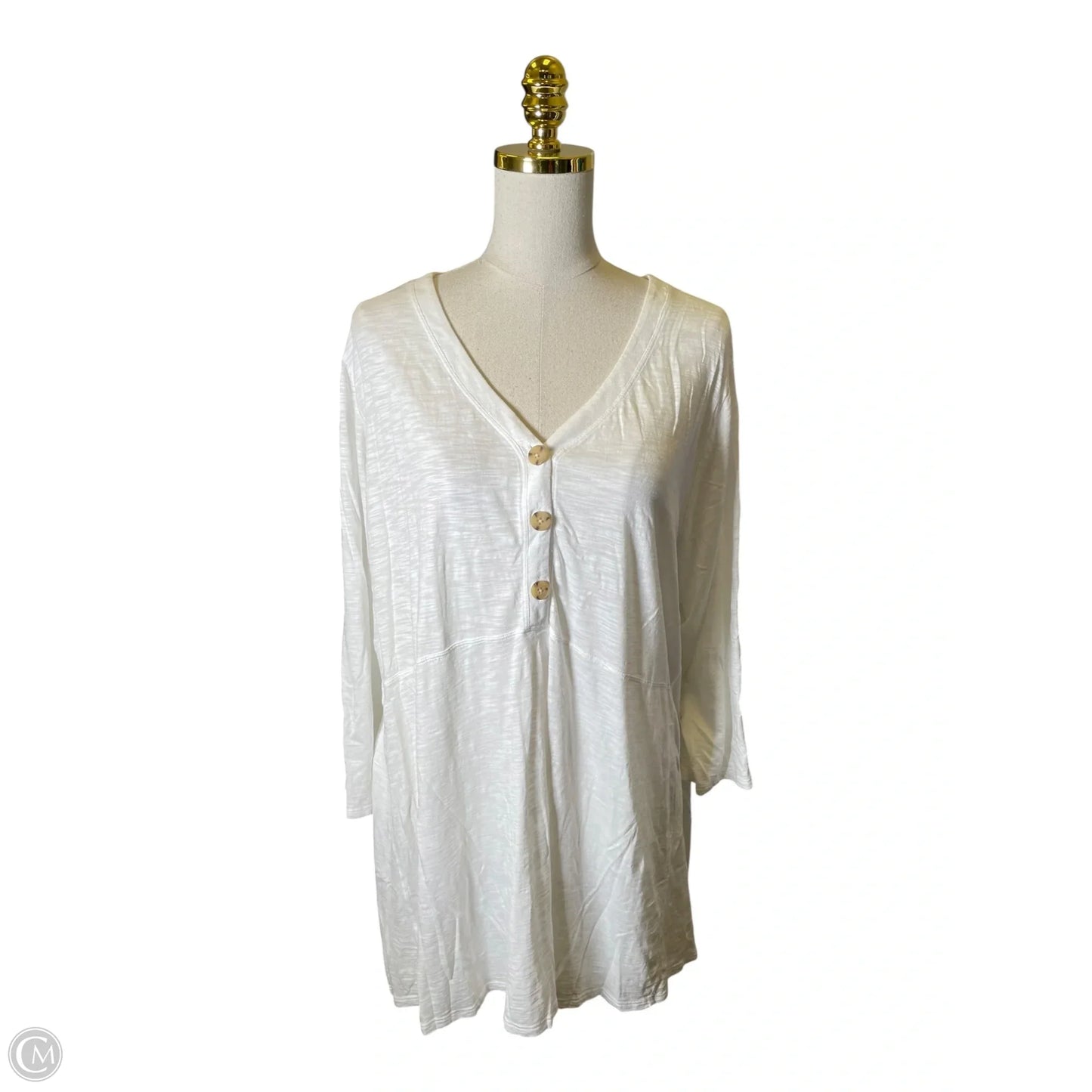 Top Long Sleeve By J. Jill In White, Size: 3x