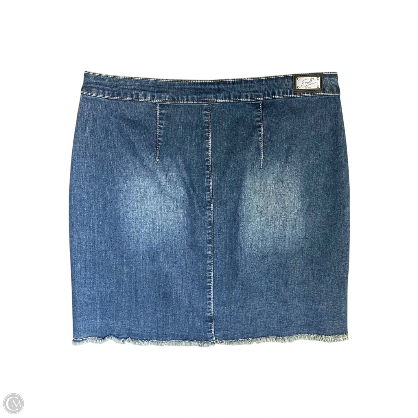 Skirt Mini & Short By Earl Jean In Blue Denim, Size: Xl