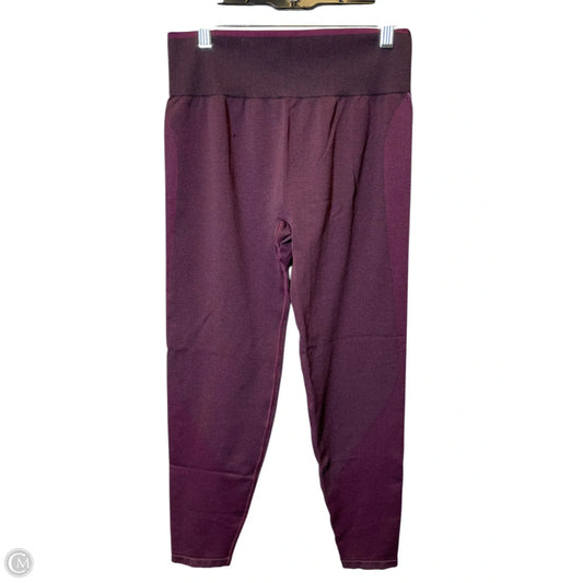 Athletic Leggings By Pink In Maroon, Size: L