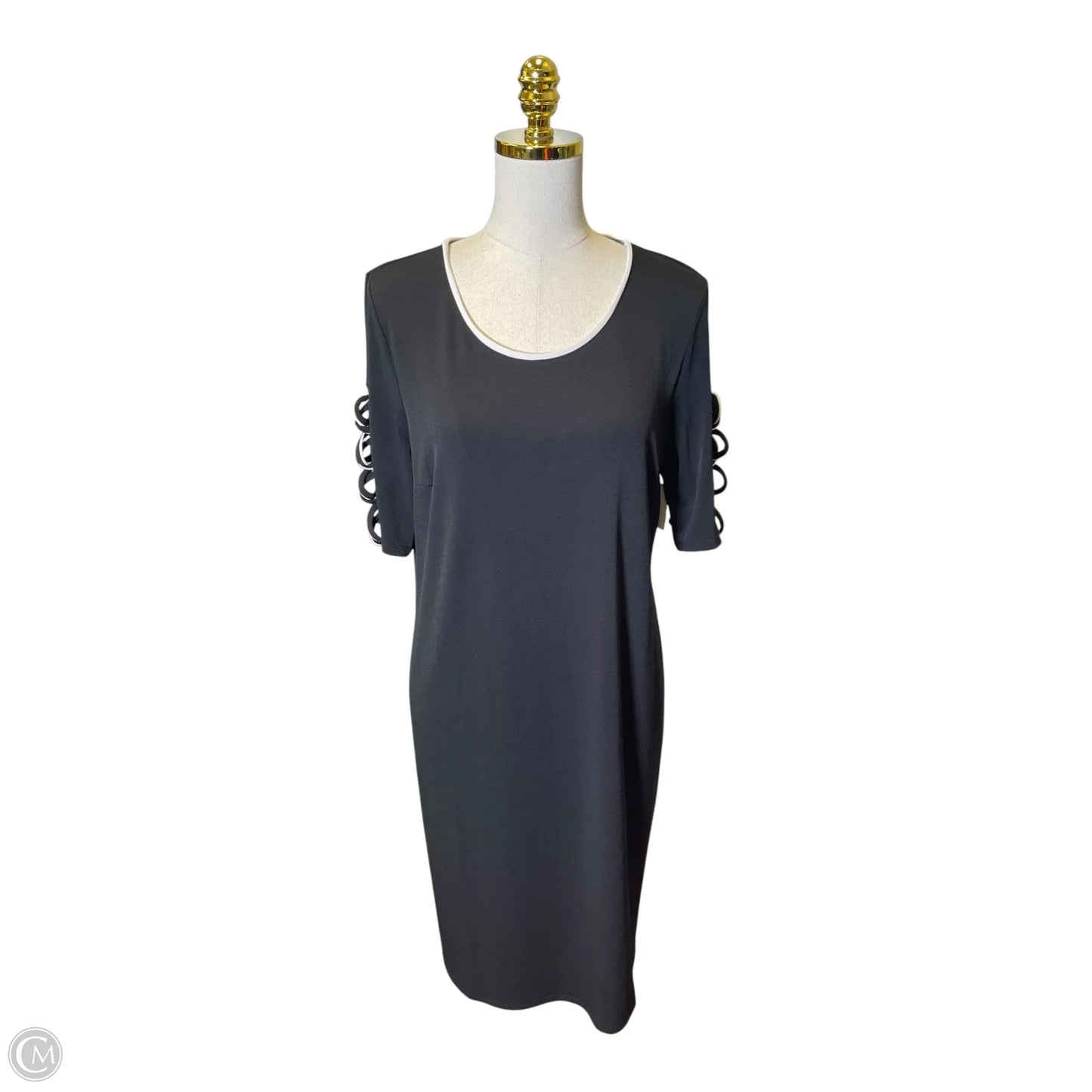 Dress Casual Midi By Clothes Mentor In Black & White, Size: Xl