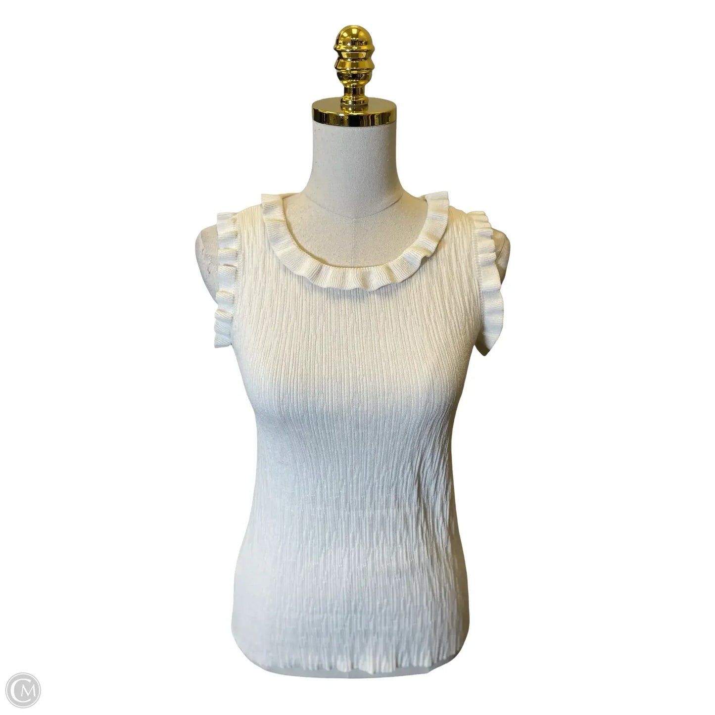 Top Sleeveless By Ann Taylor In White, Size: M