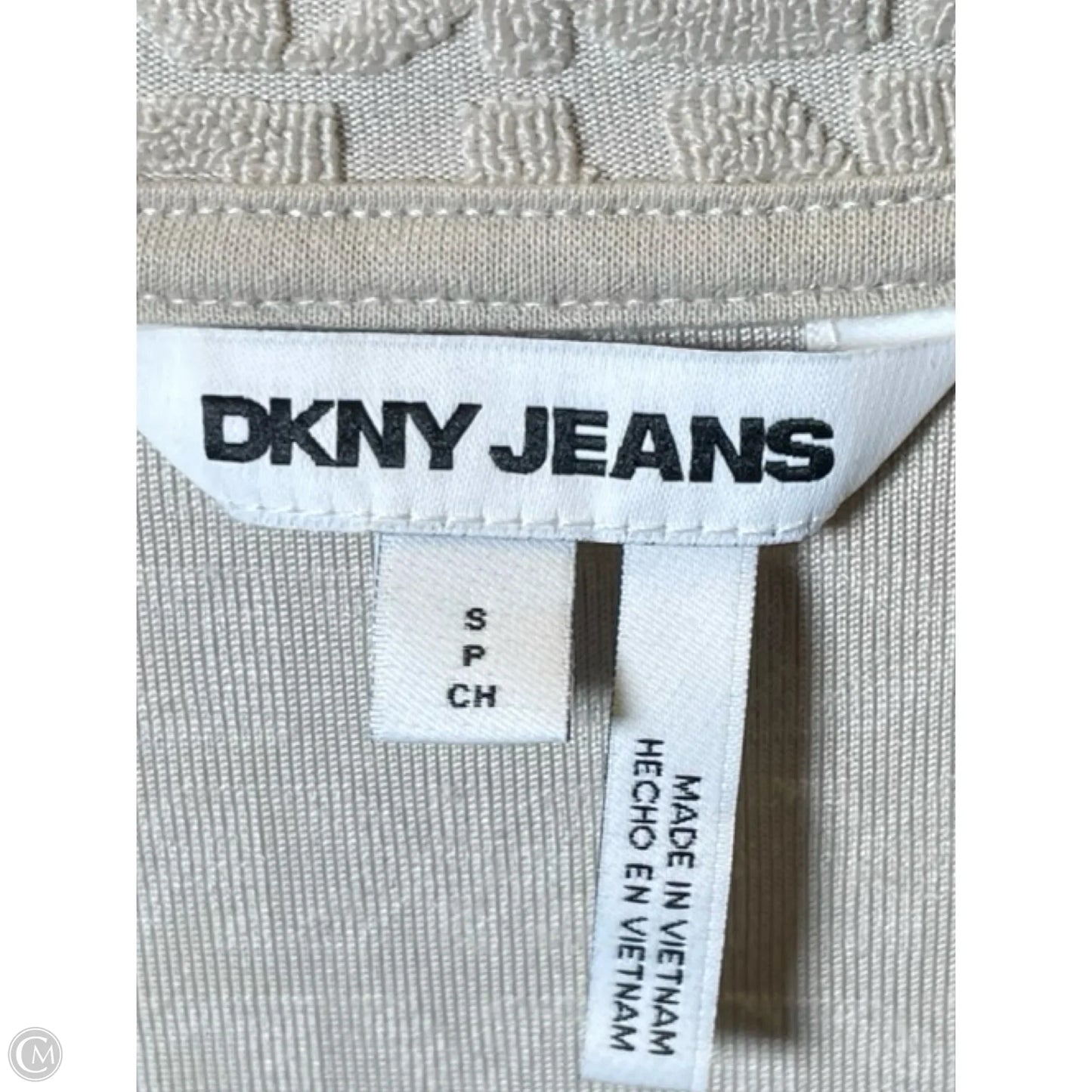 Top Short Sleeve By Dkny In Tan, Size: S