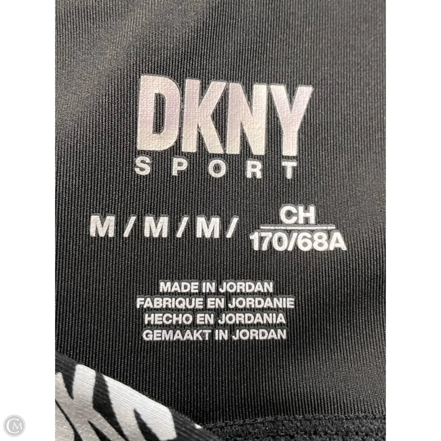 Athletic Leggings By Dkny In Black & White, Size: M