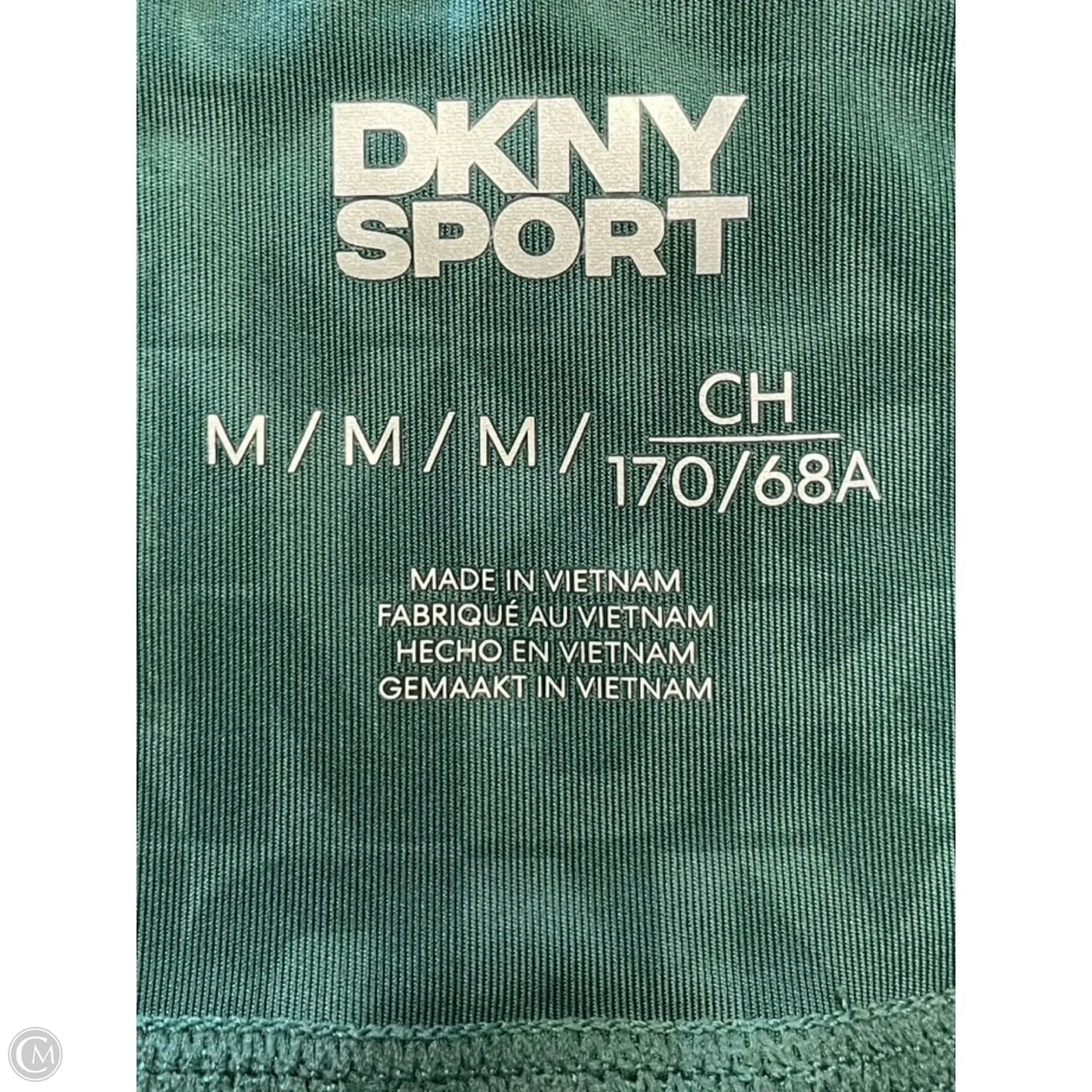 Athletic Leggings By Dkny In Green, Size: M