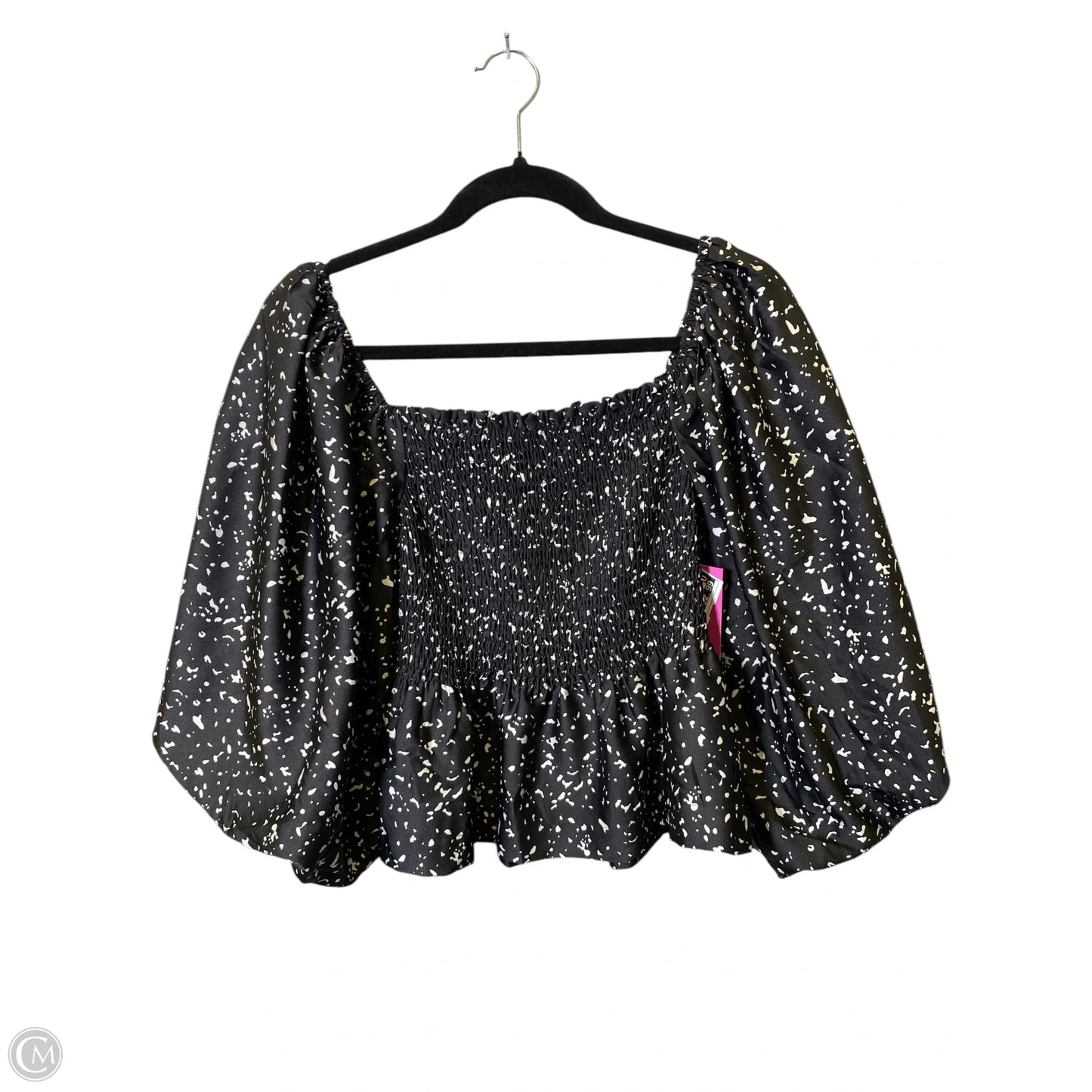 Top Long Sleeve By Clothes Mentor In Black & White, Size: L