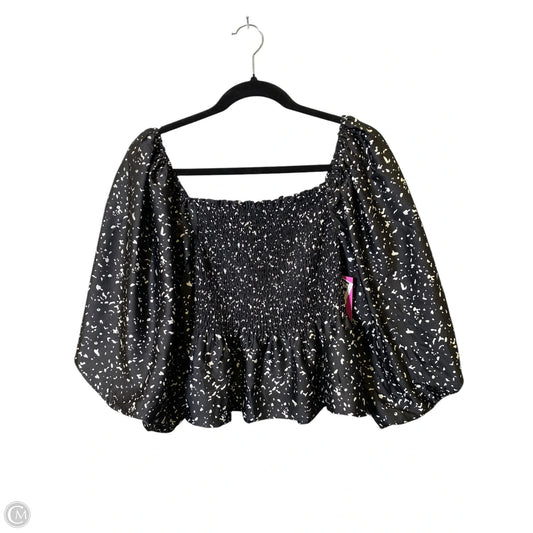 Top Long Sleeve By Clothes Mentor In Black & White, Size: L